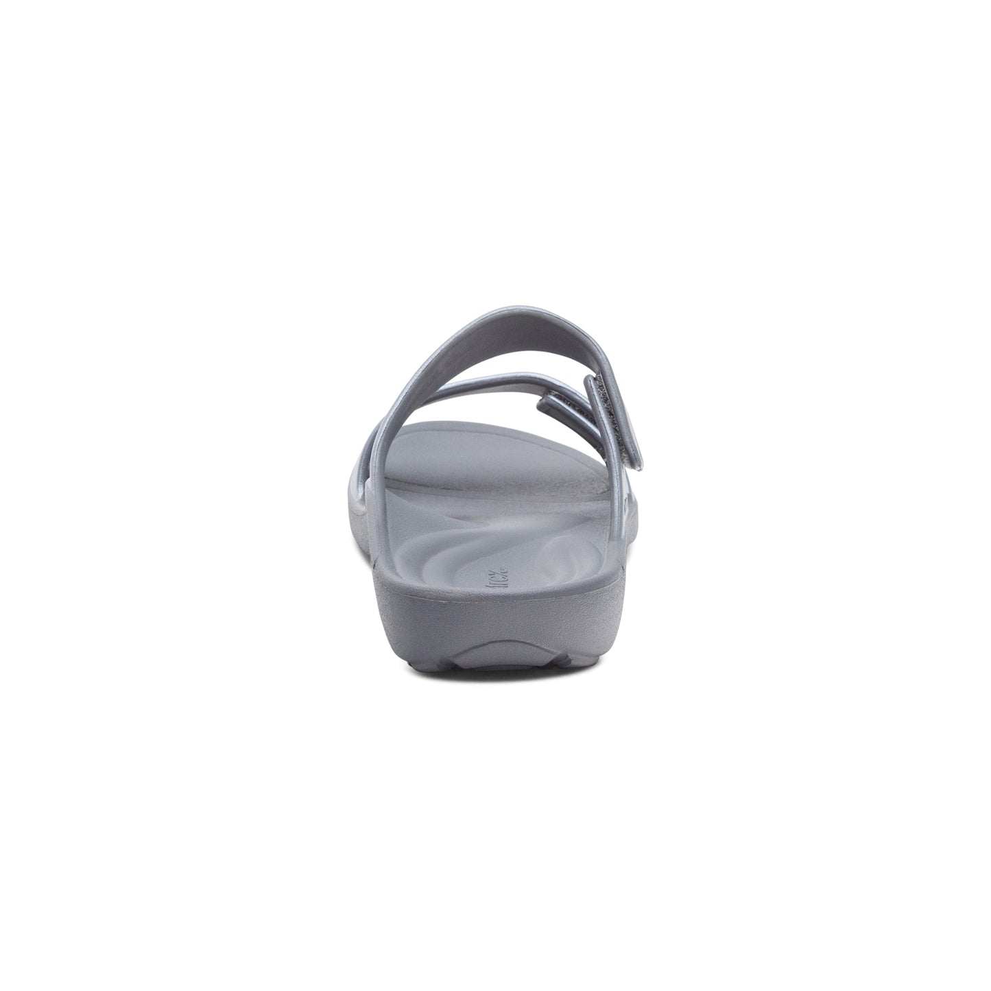Aetrex Kaia Women's Two Band Slide Orthotic Sandals Pewter