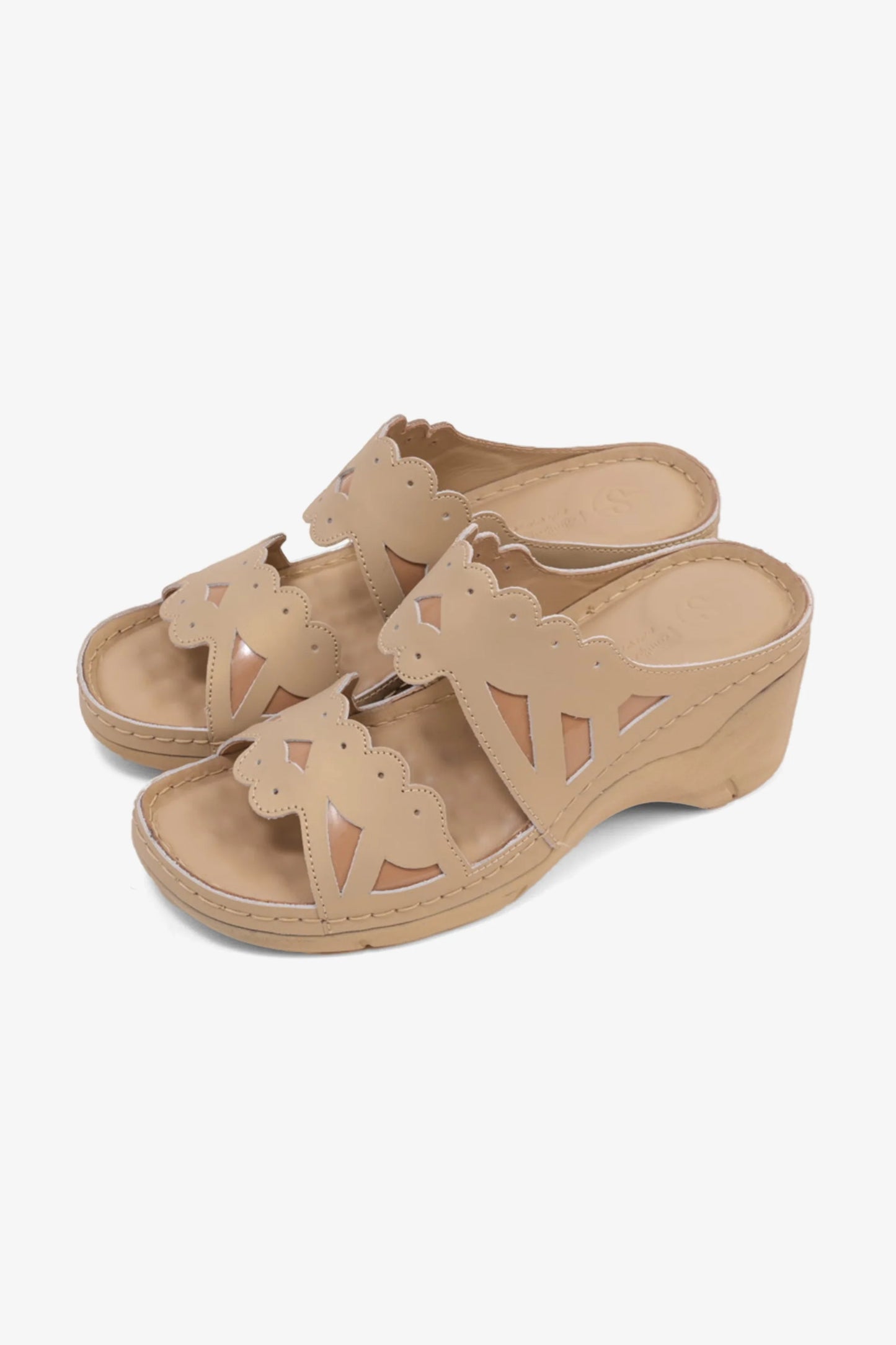 Comfort Plus Women's Open-Toe Cutout Sandals Beige LSDCPGG114