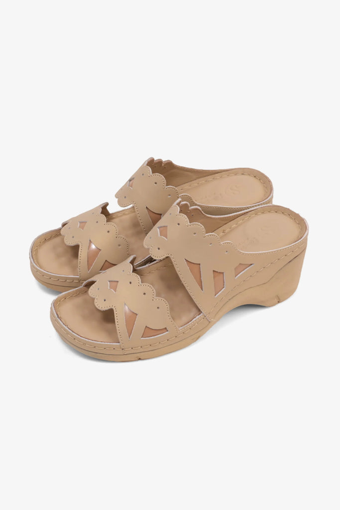 Comfort Plus Women's Open-Toe Cutout Sandals Beige LSDCPGG114