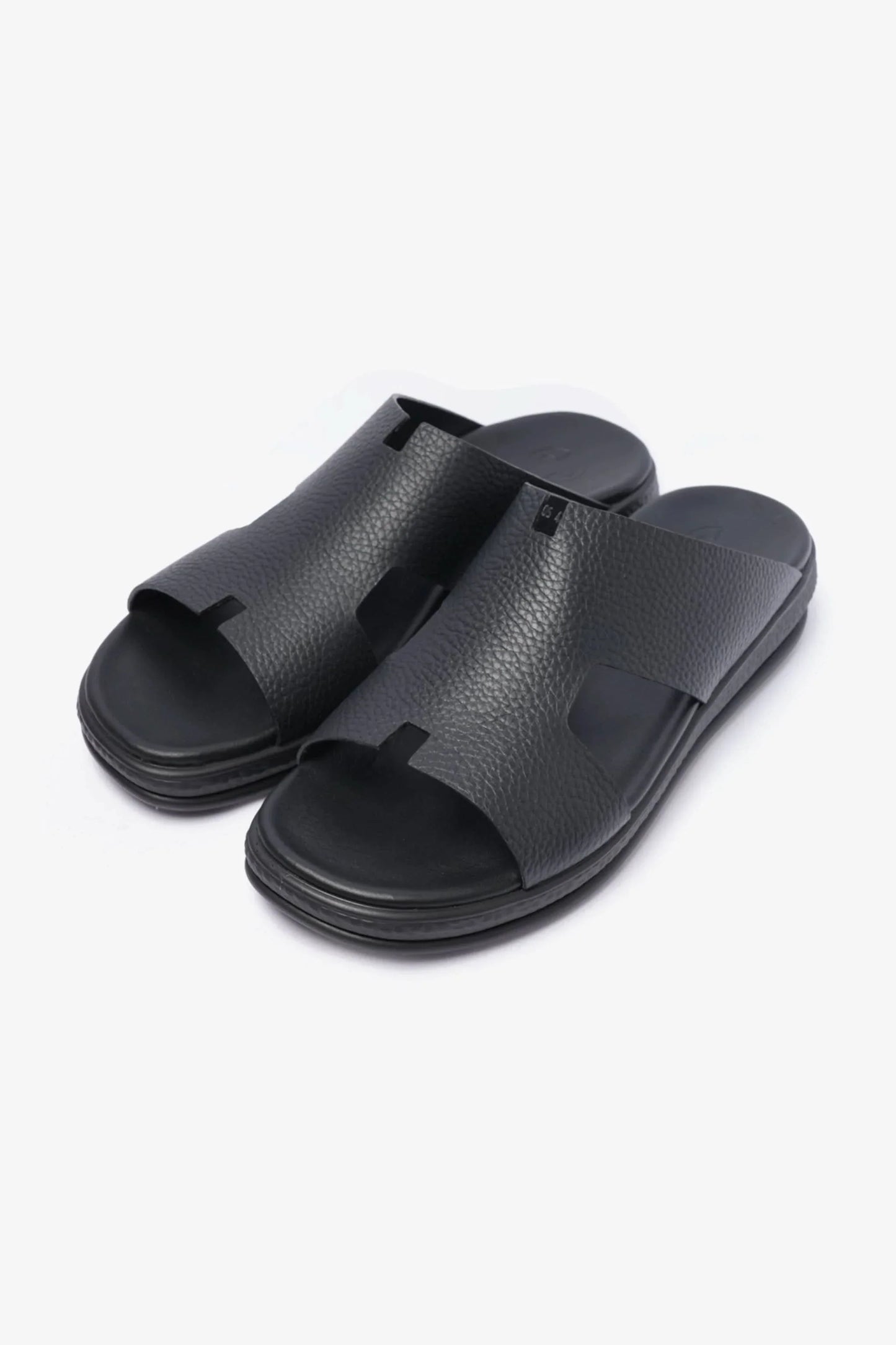 Comfort Plus Men's Classic Leather Sandals Black MSDCPD105