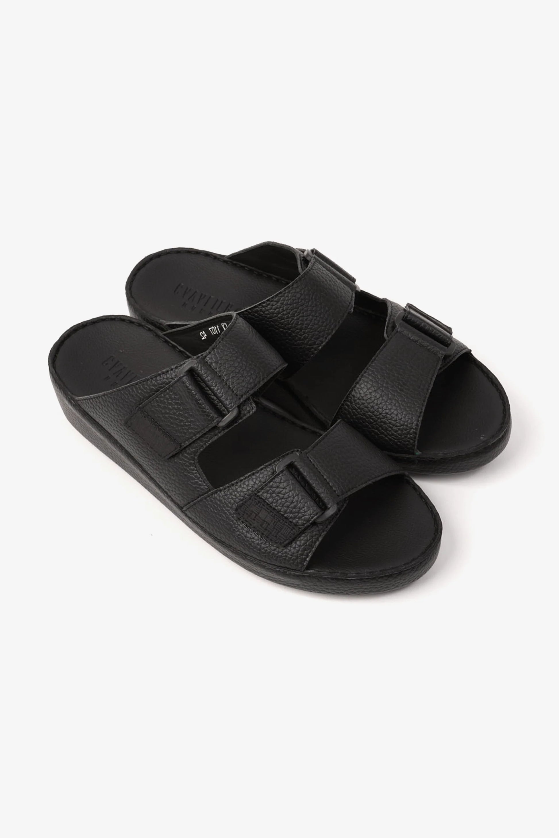 Cavalier Uomo Men's Arabic Sandals With Adjustable Strap Black MSDCV1107