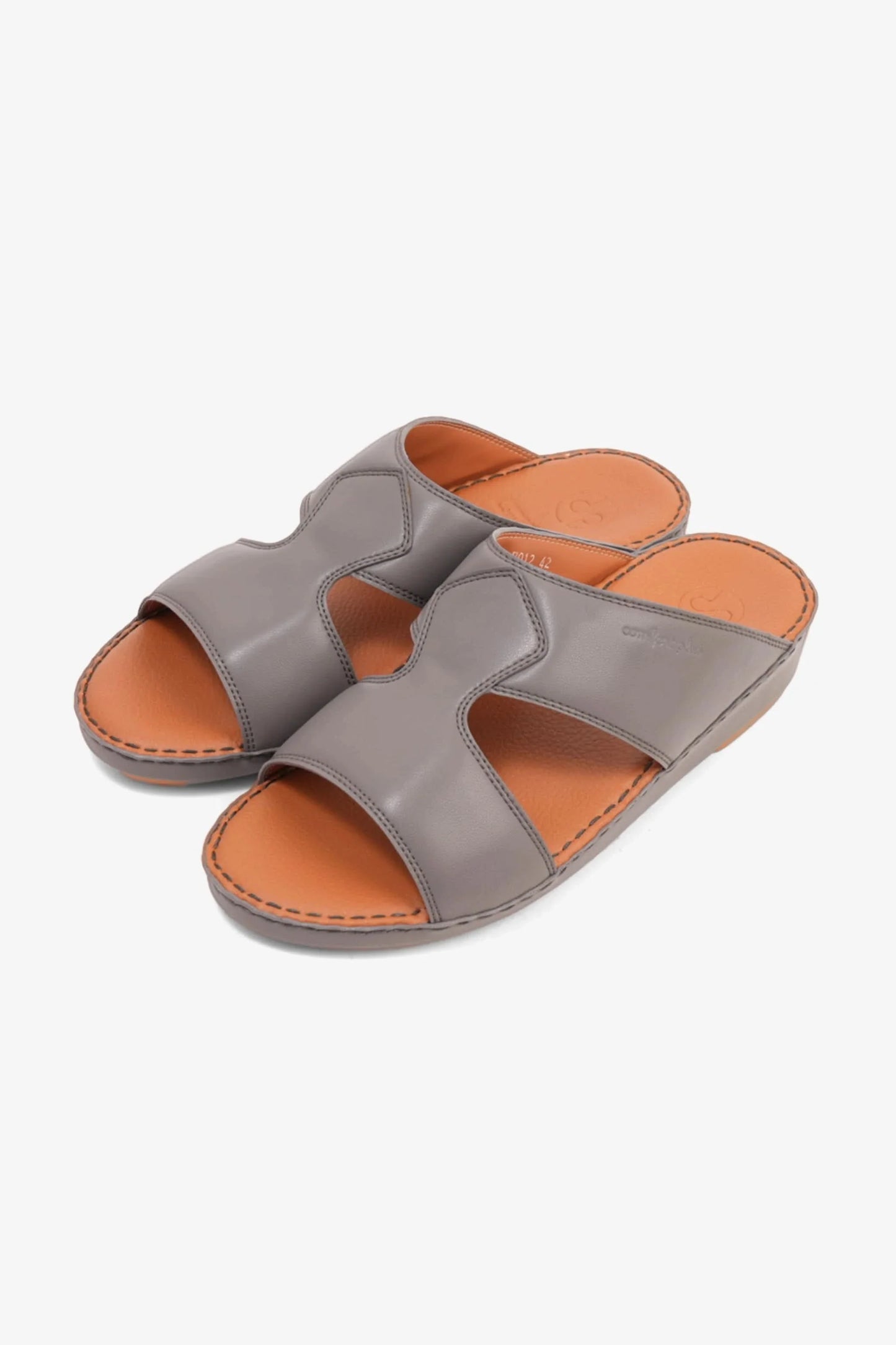 Comfort Plus Men's Luxurious Leather Sandals Dark Grey MSDCP7012