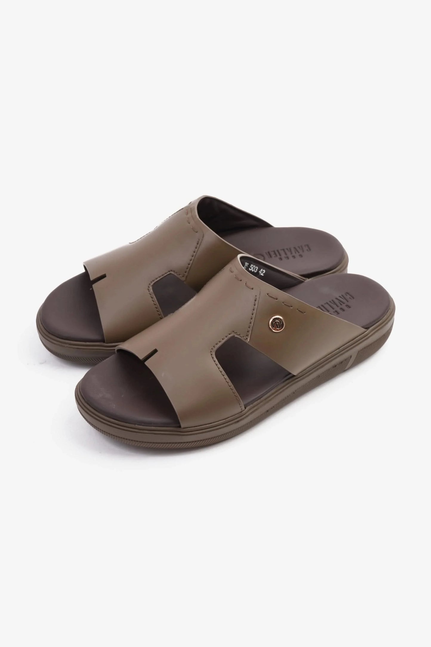 Cavalier Uomo Men's Leather Arabic Sandals Truffle MSDCVJS503