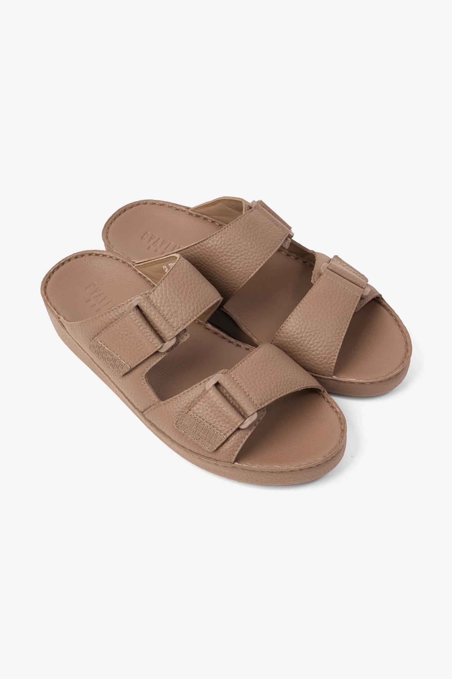 Cavalier Uomo Men's Leather Arabic Sandals Stone MSDCV1107