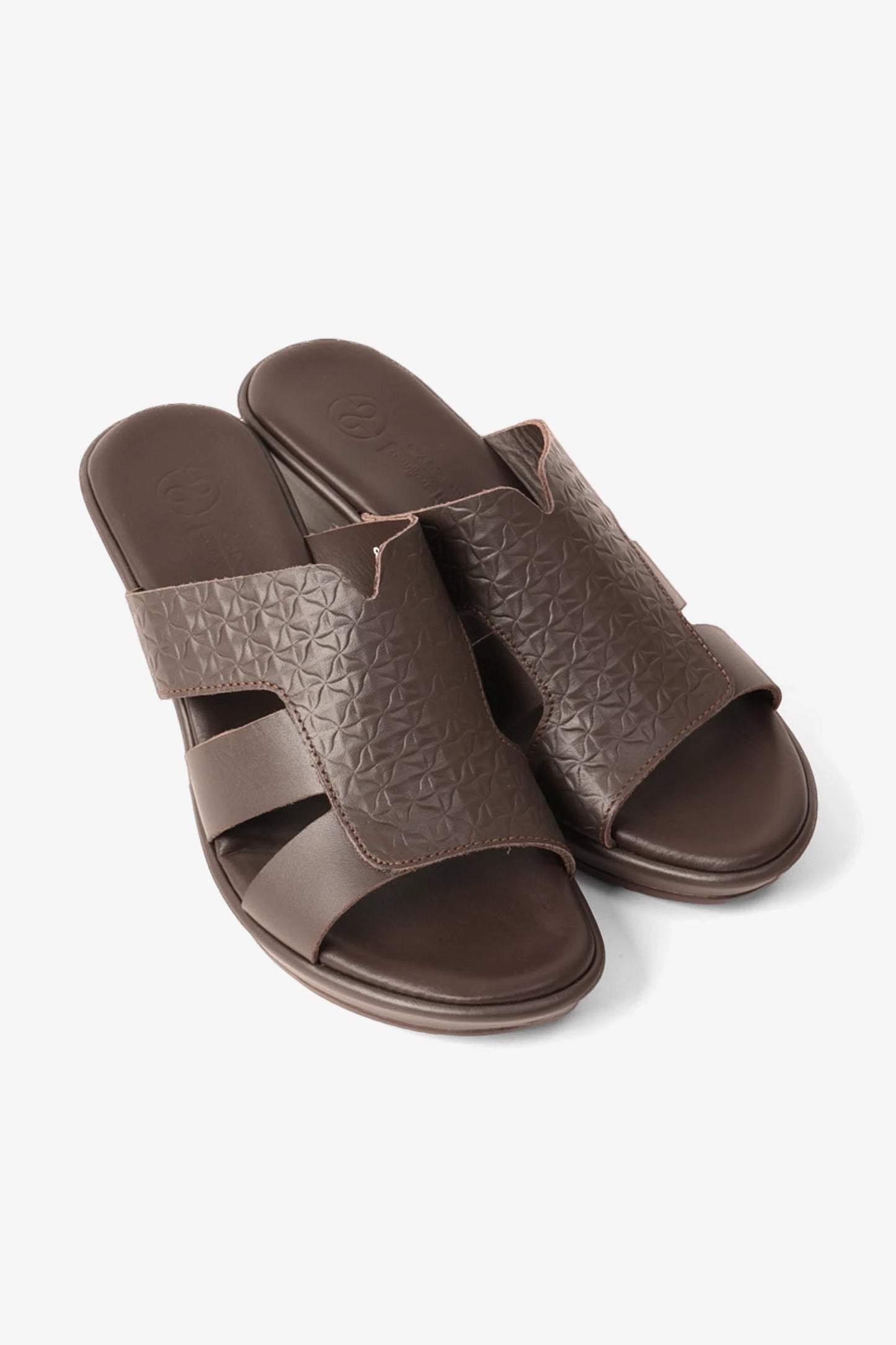 Comfort Plus Women's Embossed Leather Wedges Brown LSDCP9107