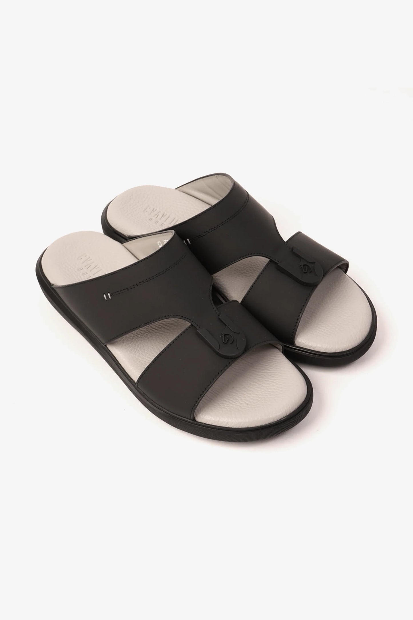 Cavalier Uomo Men's Arabic Sandals Black MSDCVALP128