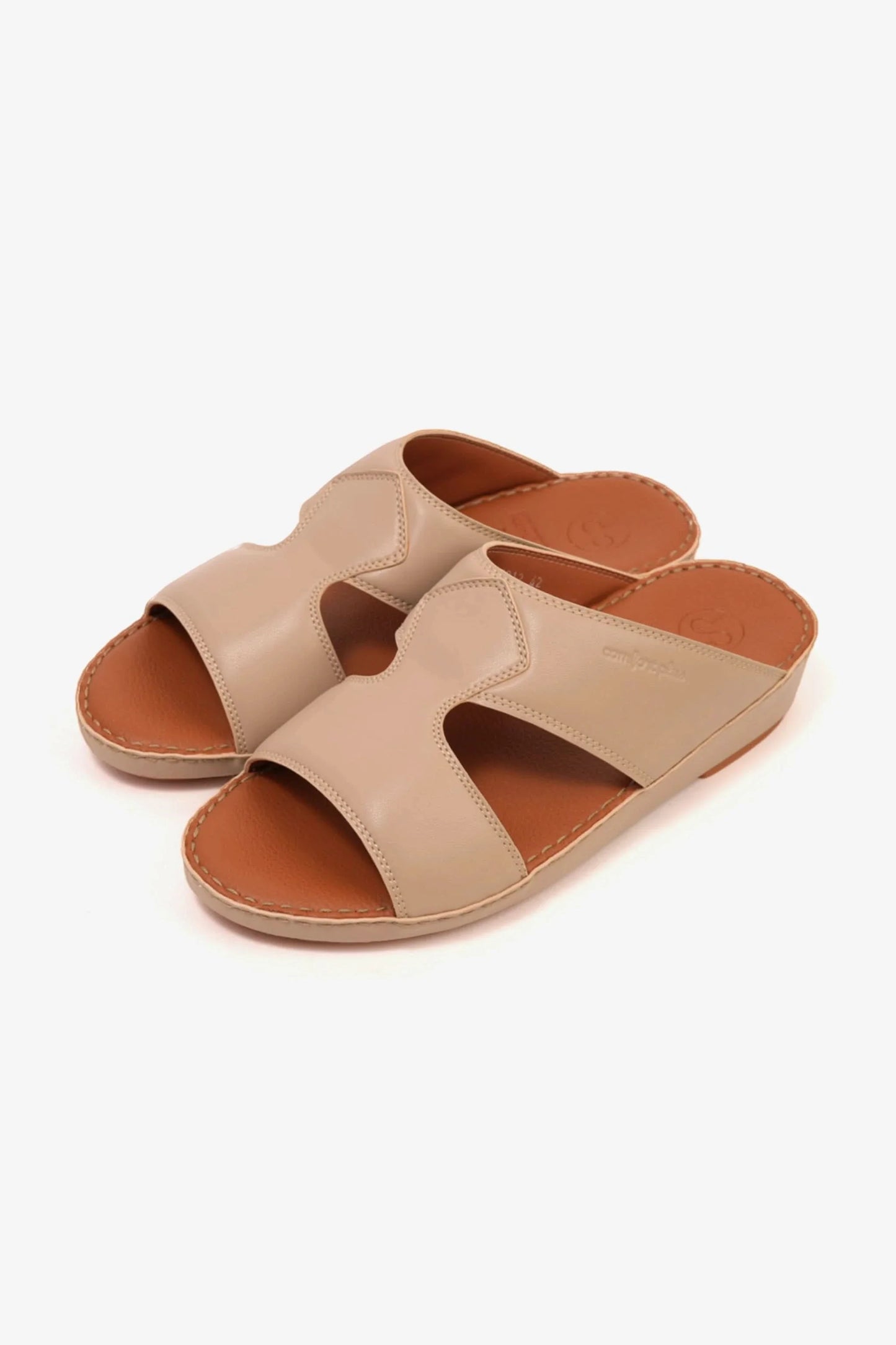 Comfort Plus Men's Luxurious Leather Sandals Mandorla MSDCP7012