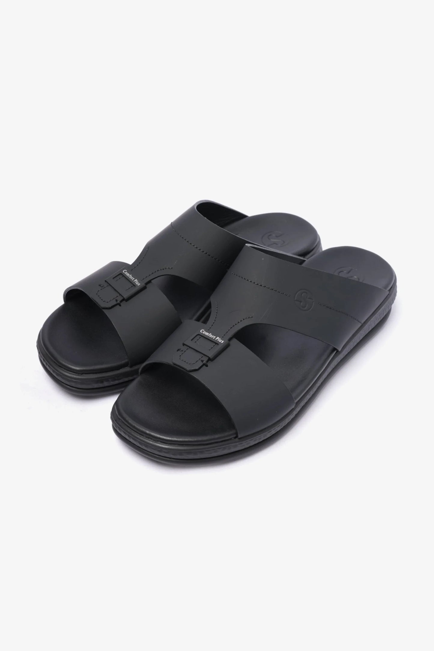Comfort Plus Men's Timeless Design Strap Sandals Black MSDCPD104