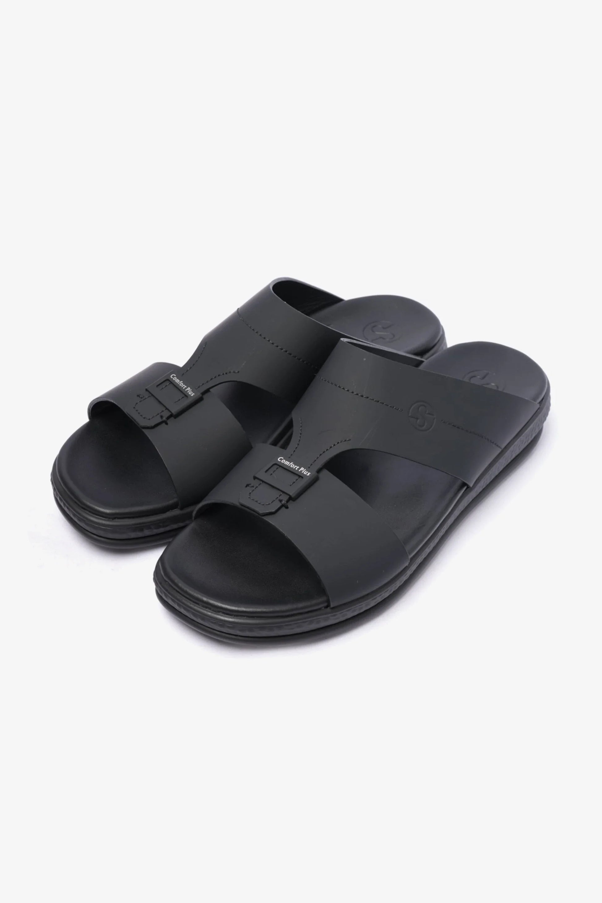 Comfort Plus Men's Timeless Design Strap Sandals Black MSDCPD104