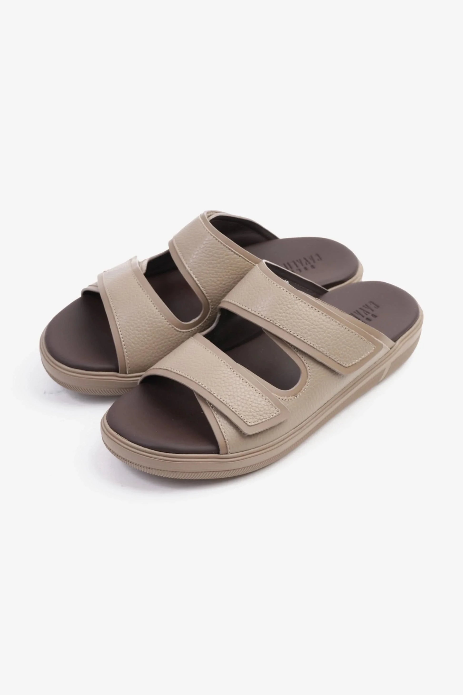 UOMO CAVALIER Men's Designer Sandals With Strap Beige MSDCVJS506
