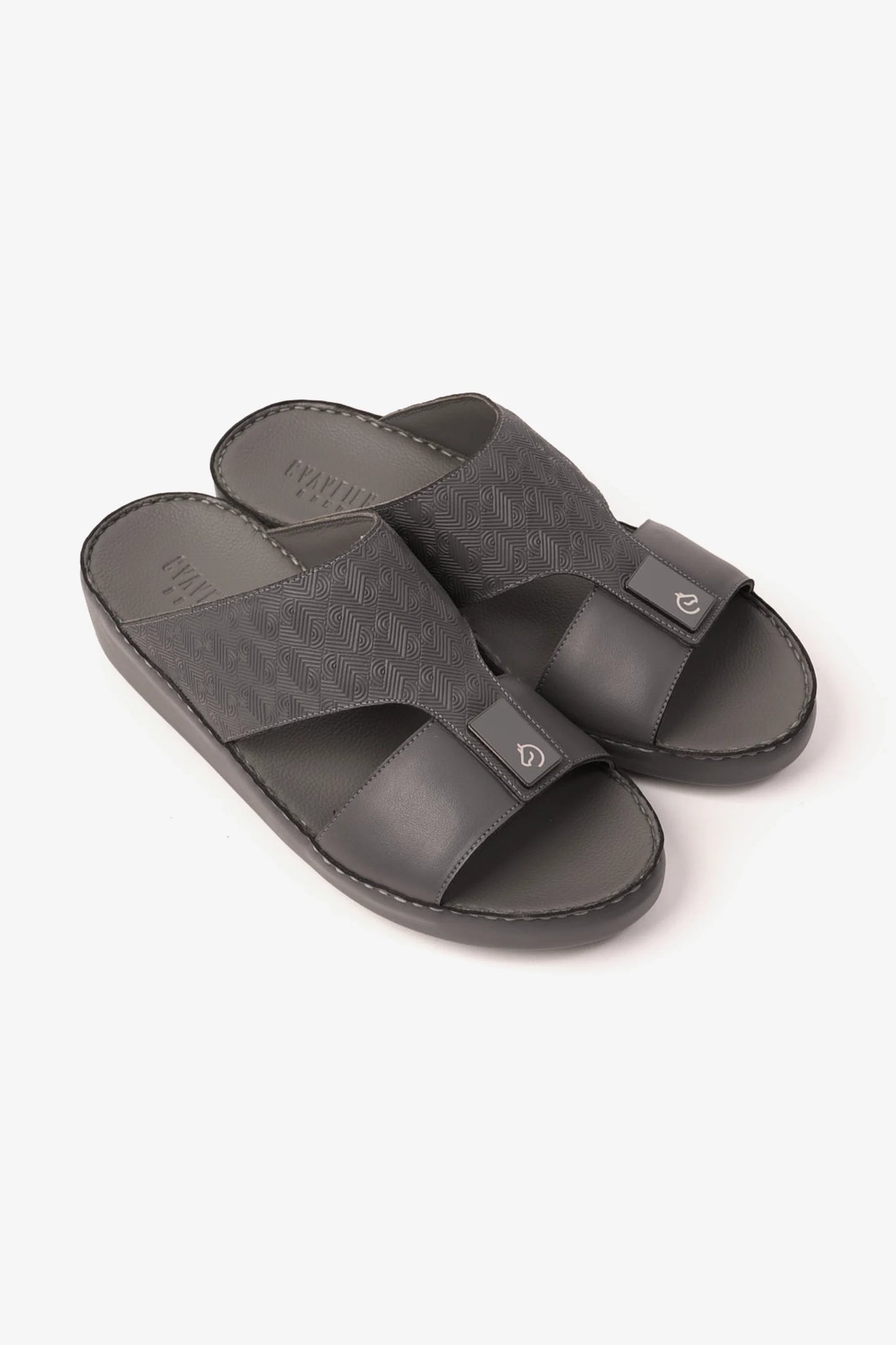 Cavalier Uomo Men's Leather Sandals Grey MSDCV1106