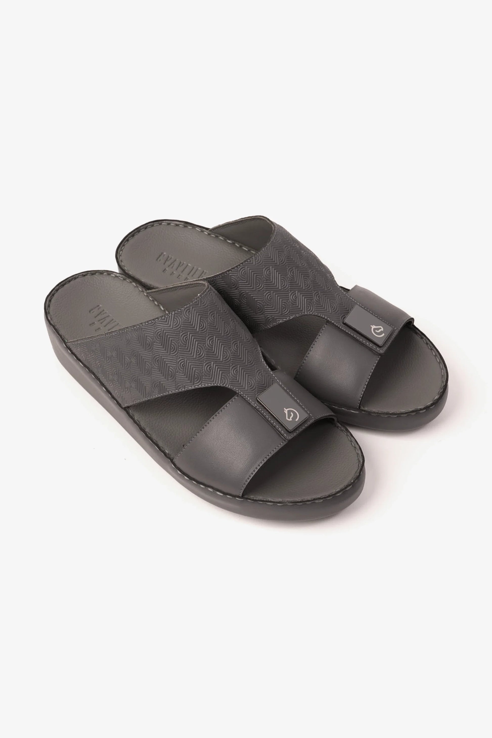 Cavalier Uomo Men's Leather Sandals Grey MSDCV1106