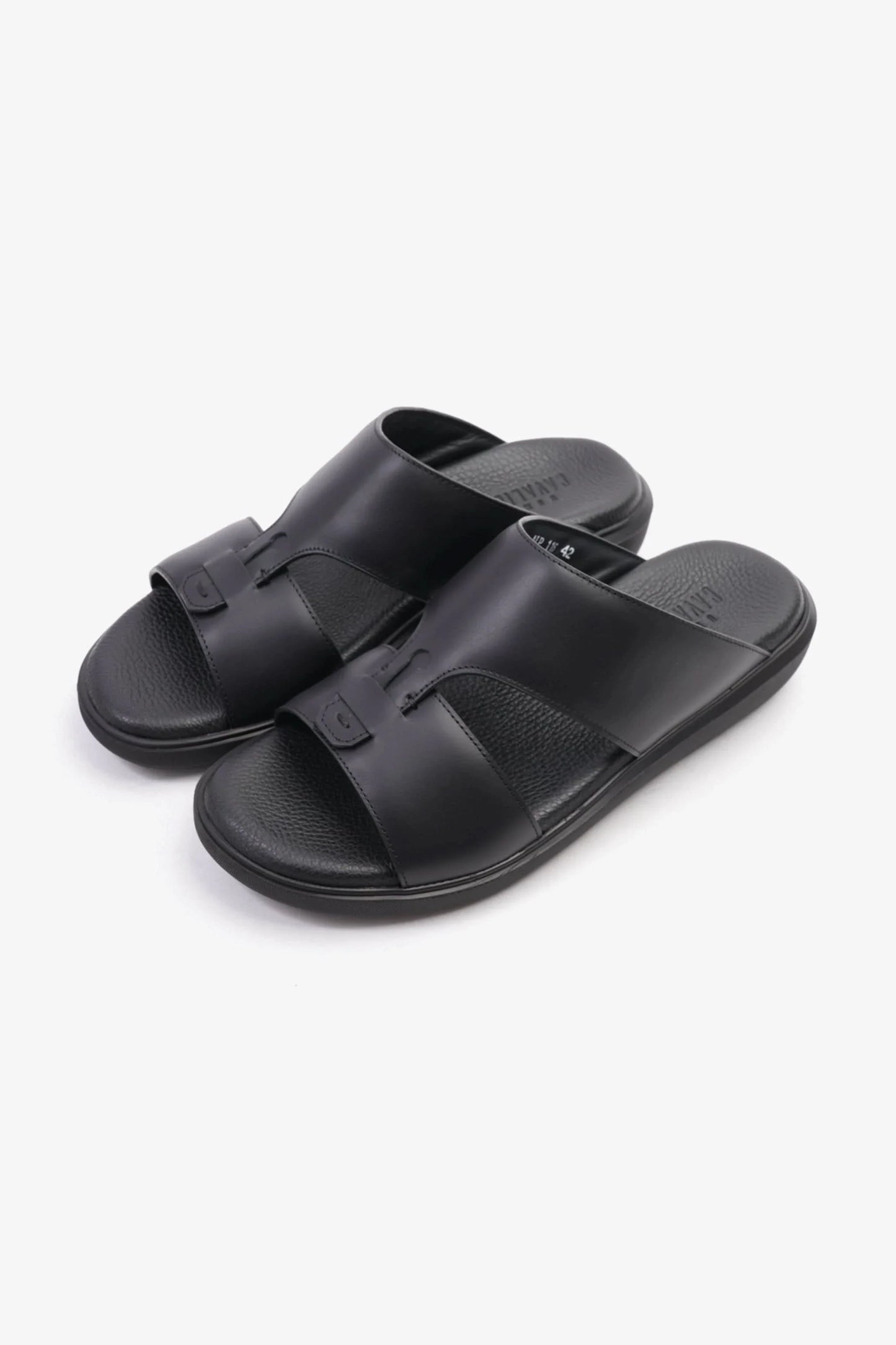 Cavalier Uomo Men's Comfortable Slip-On Sandals Black MSDCVALP116