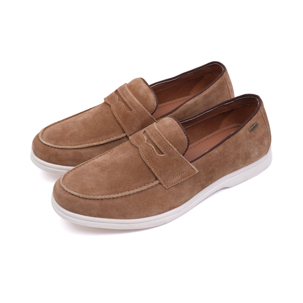 S. Oliver Men's Soft Foam Suede Casual Loafers Caramel