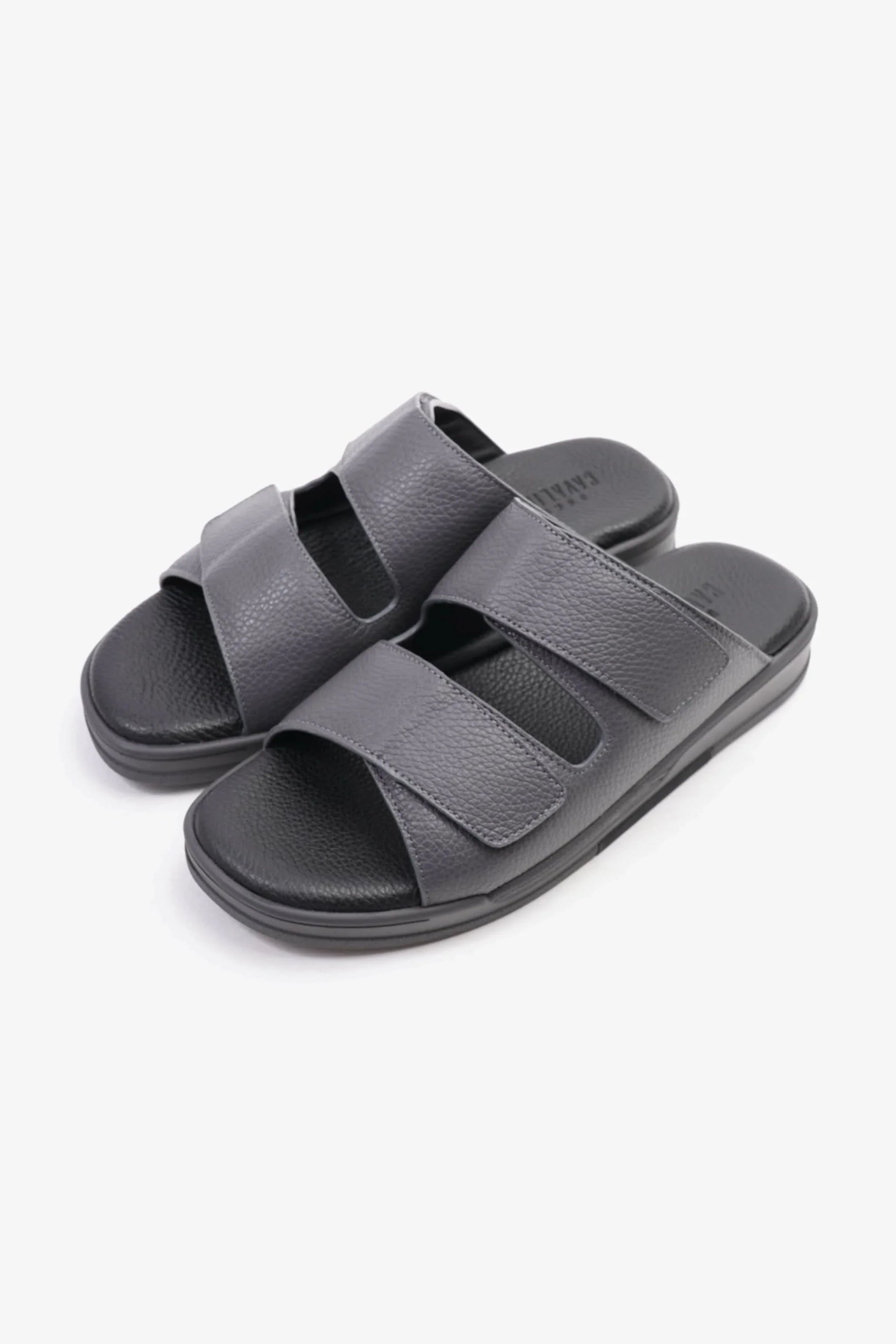 Cavalier Uomo Men's Leather Arabic Sandals Grey MSDCVHAR315