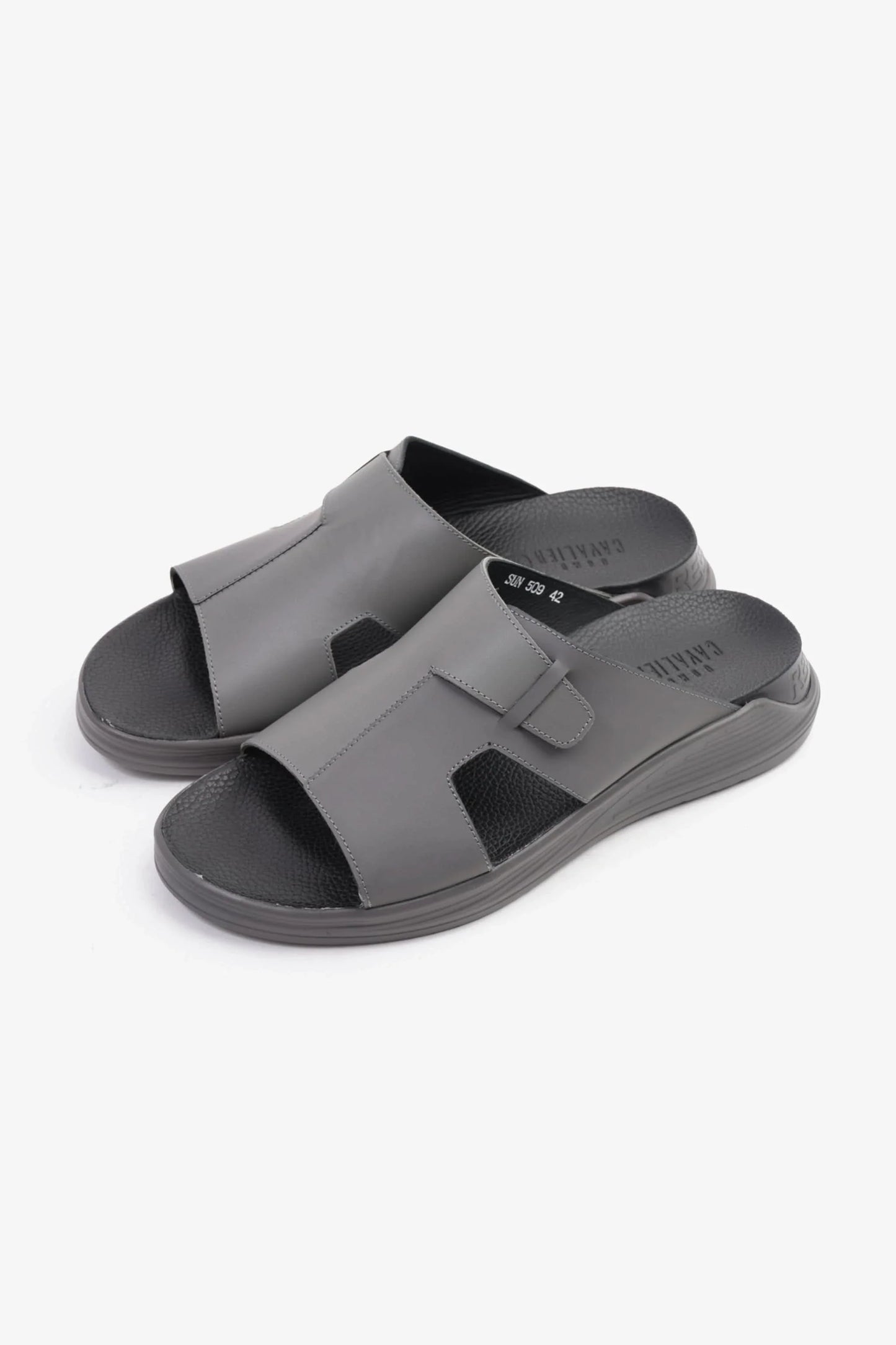 Cavalier Uomo Men's Classic Traditional Arabic Sandals Grey MSDCVSUN509