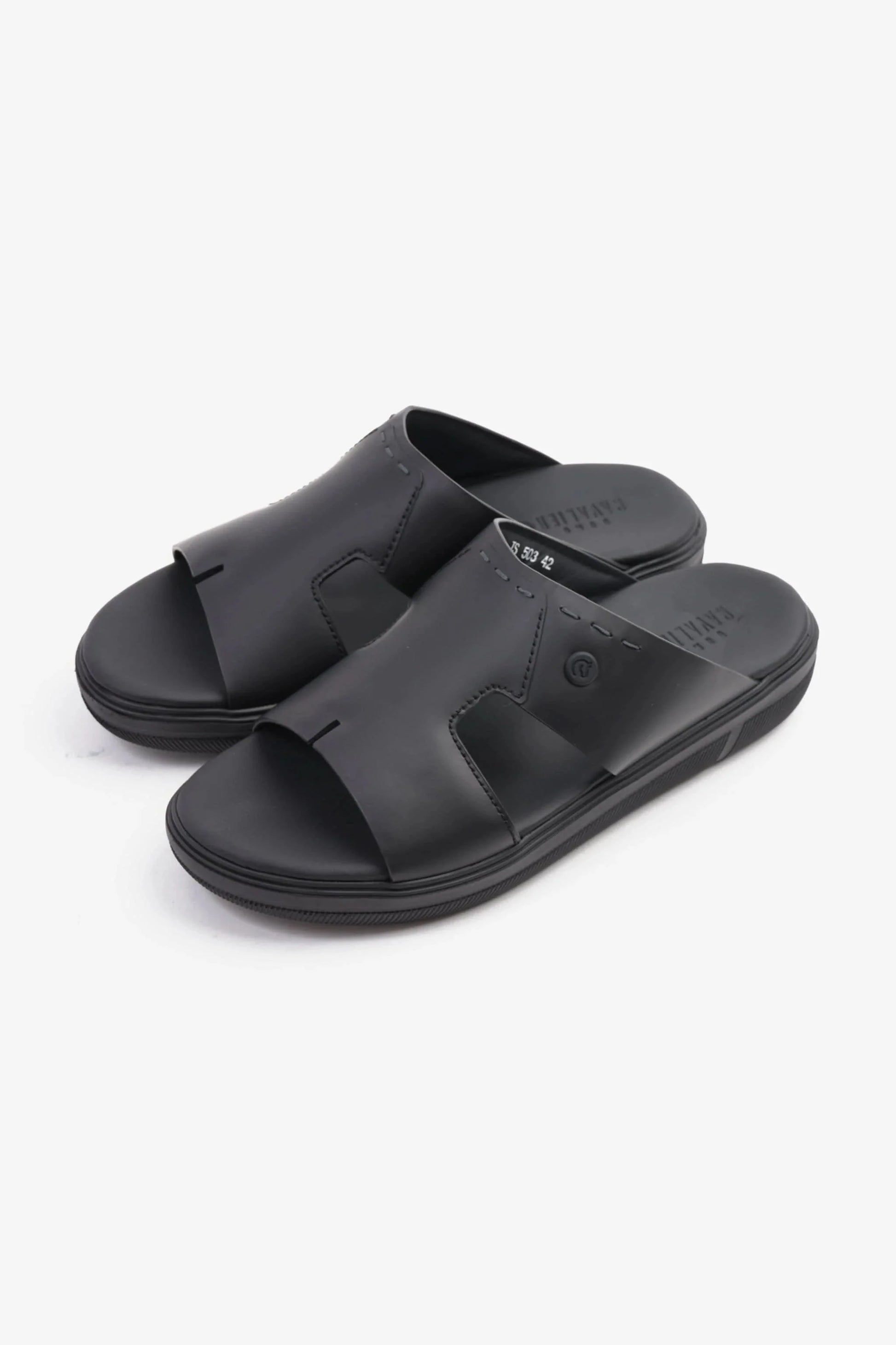 Cavalier Uomo Men's Slip-On Arabic Sandals Black MSDCVJS503
