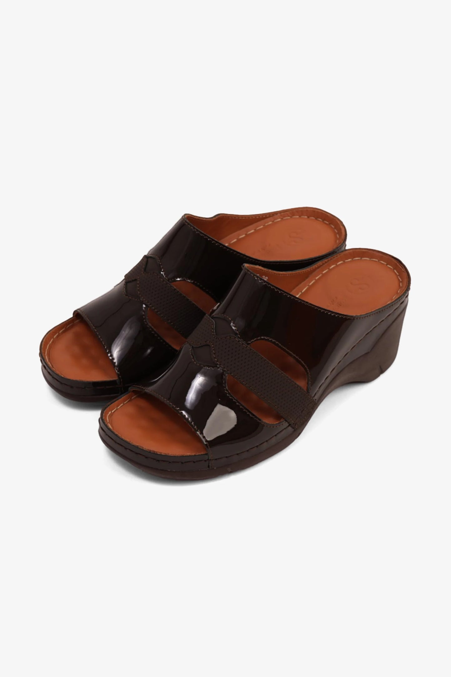 Comfort Plus Women's High Heel Arabic Sandals Brown GG115