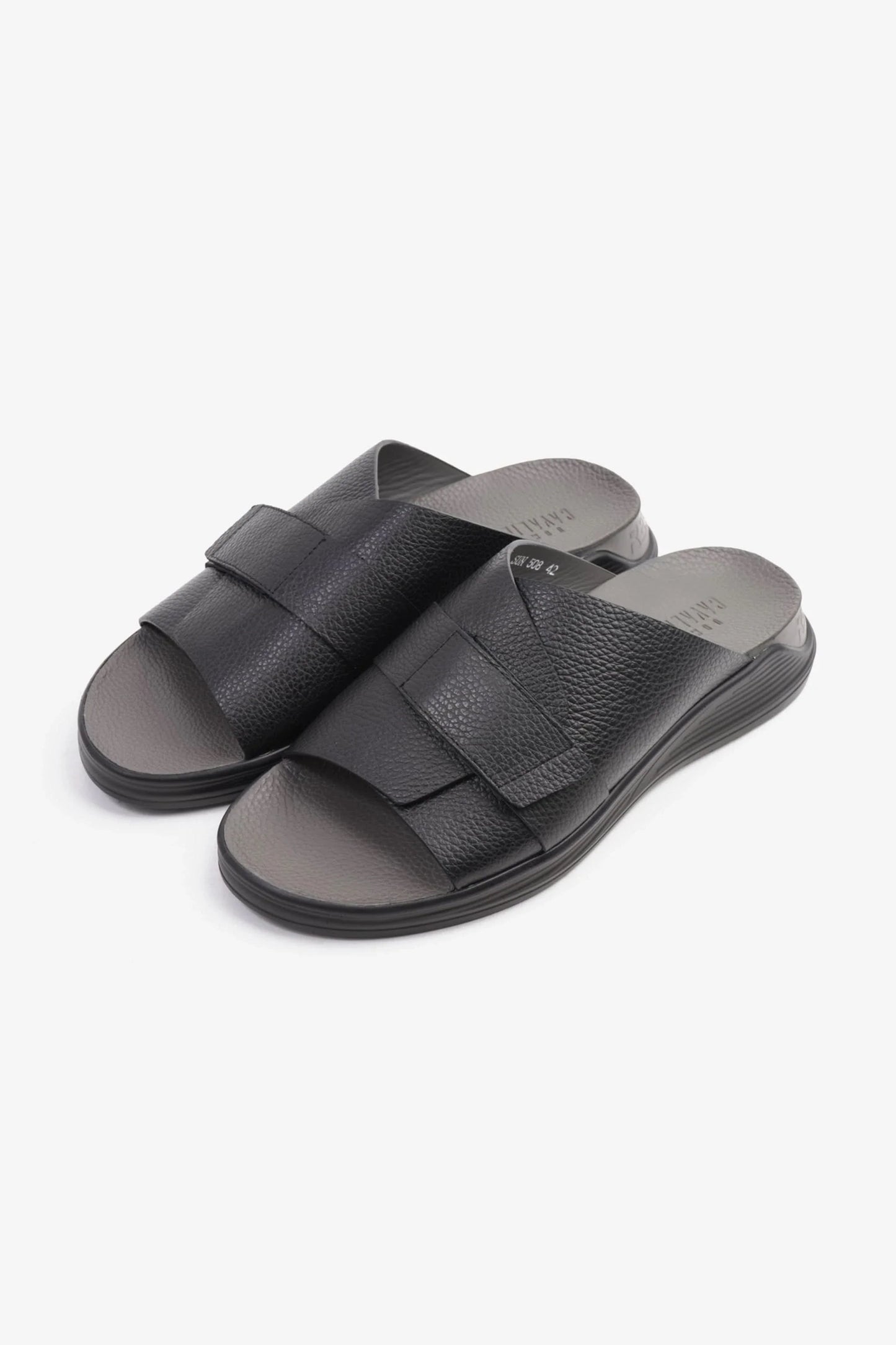 Cavalier Uomo Men's Strappy Sandals Black MSDCVSUN508