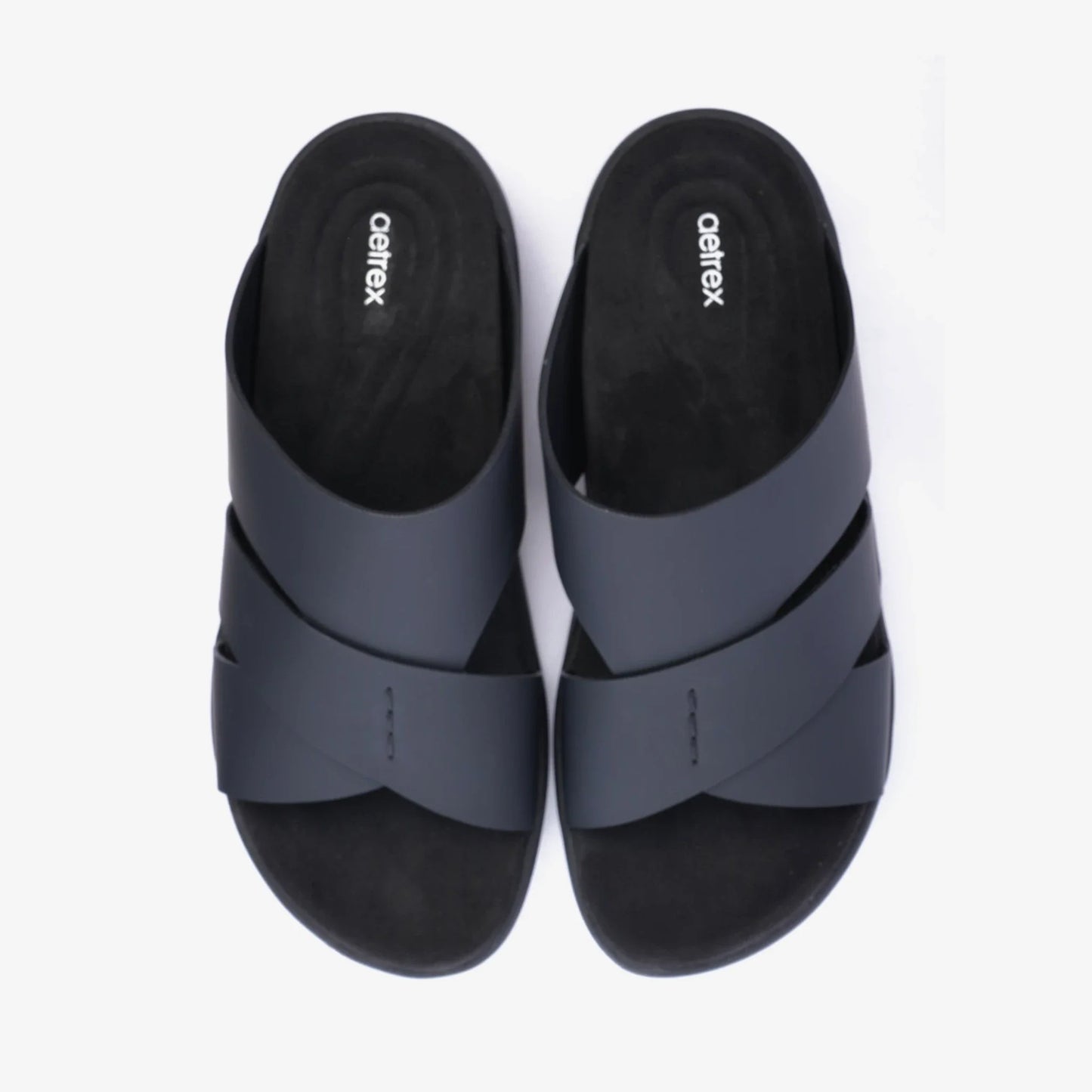 Aetrex cushioned footbed Arabic Sandal Navy