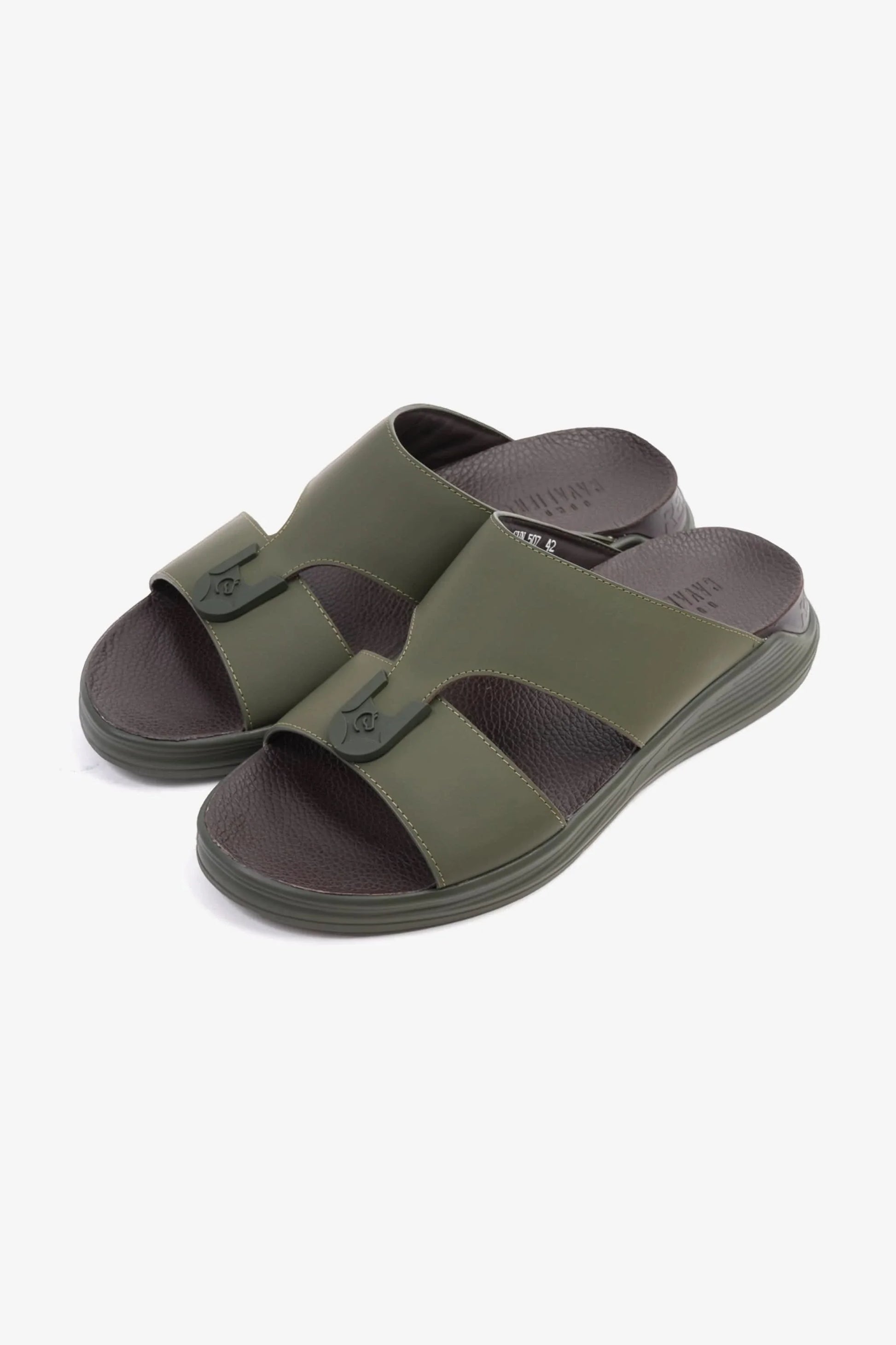 Cavalier Uomo Men's Classic Arabic Sandals Olive MSDCVSUN507