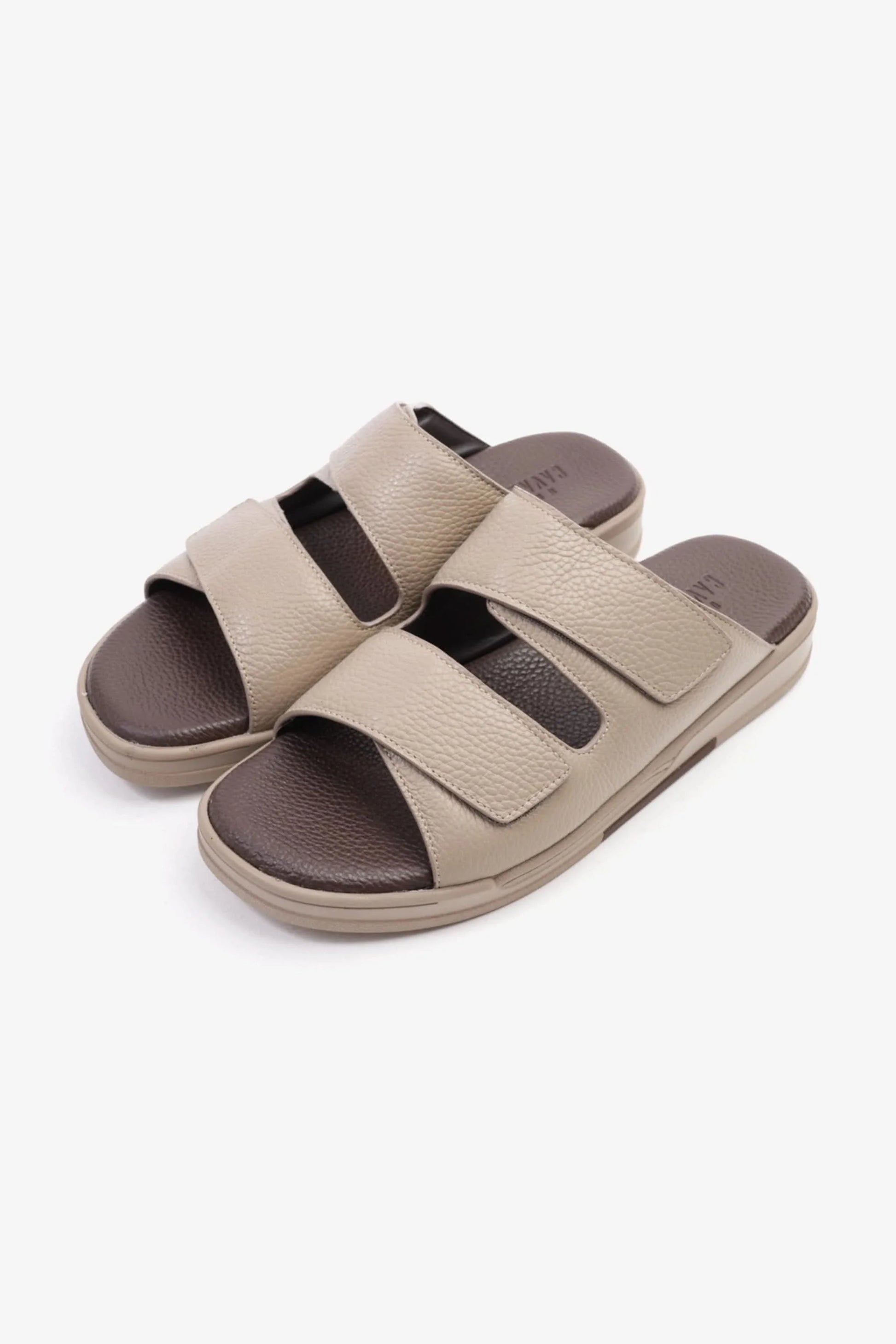 Cavalier Uomo Men's Arabic Leather Sandals Stone MSDCVHAR315