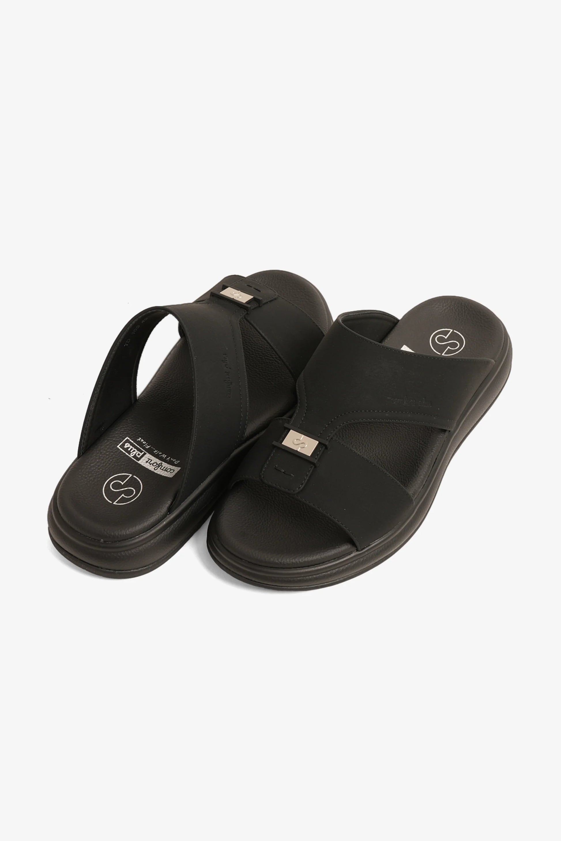 Comfort Plus Men's Super Sleek Sandals Black MSDGBCPTD103