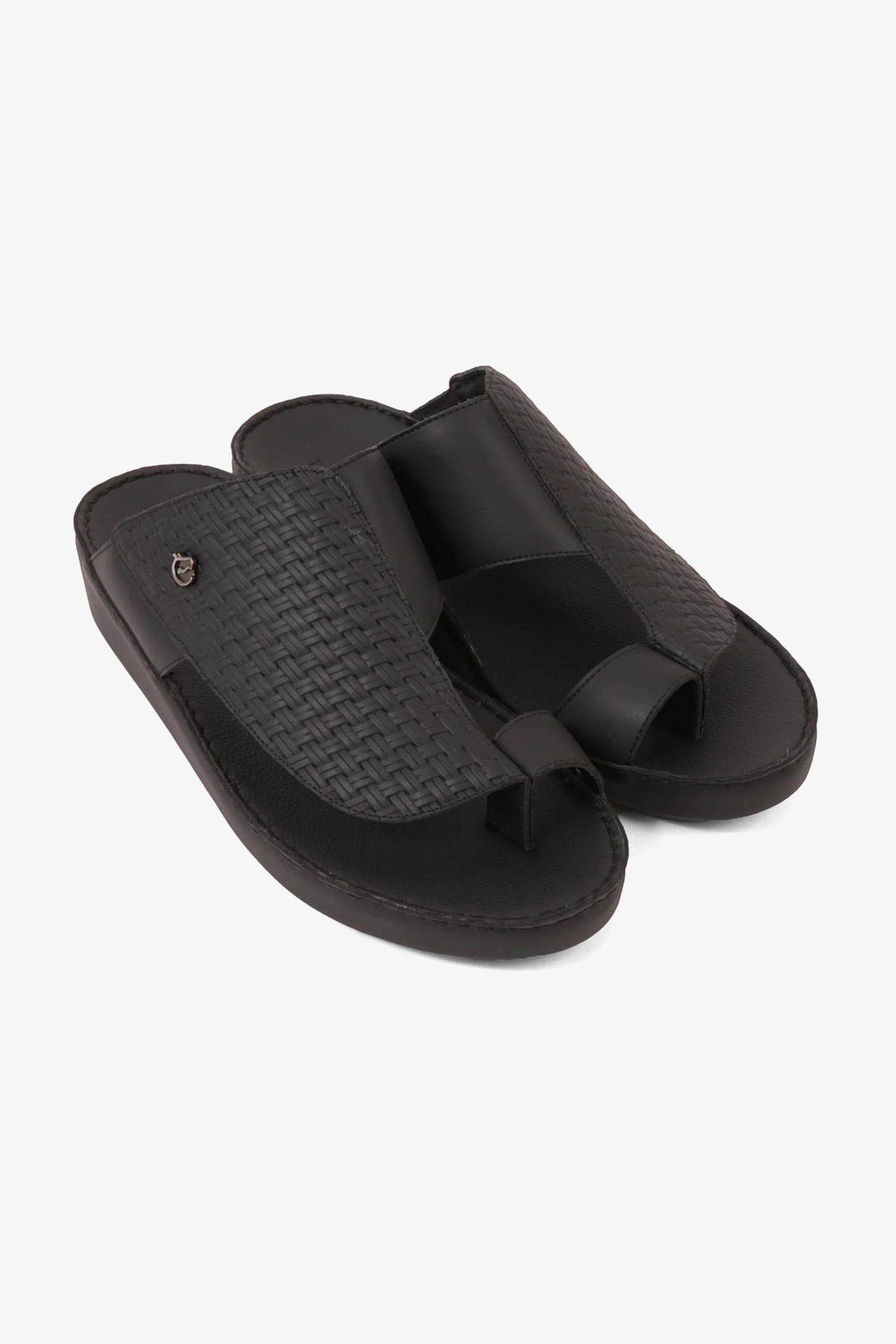 Cavalier Uomo Men's Elite Handcrafted Leather Arabic Sandals Black MSDCV1118
