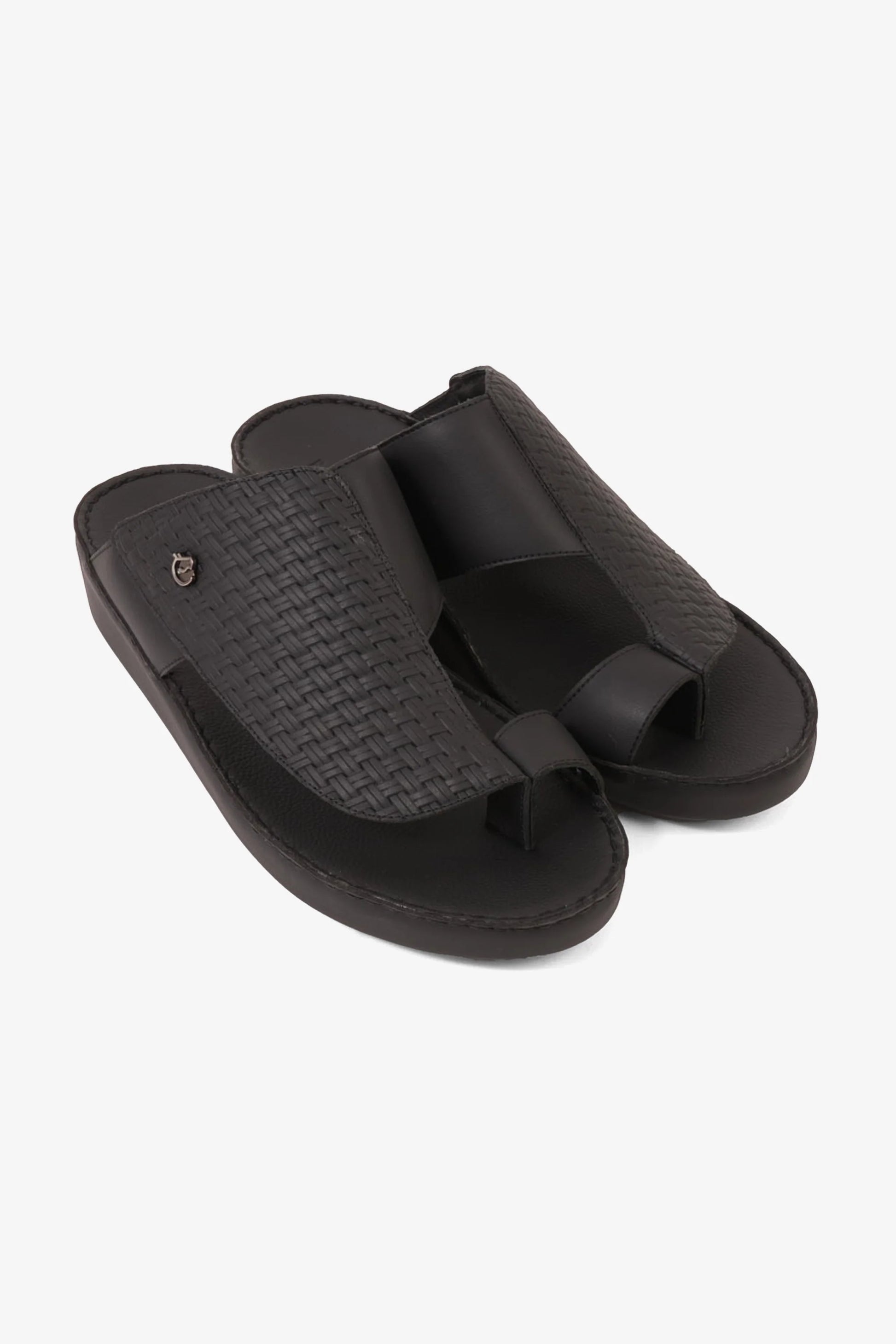 Cavalier Uomo Men's Elite Handcrafted Leather Arabic Sandals Black MSDCV1118