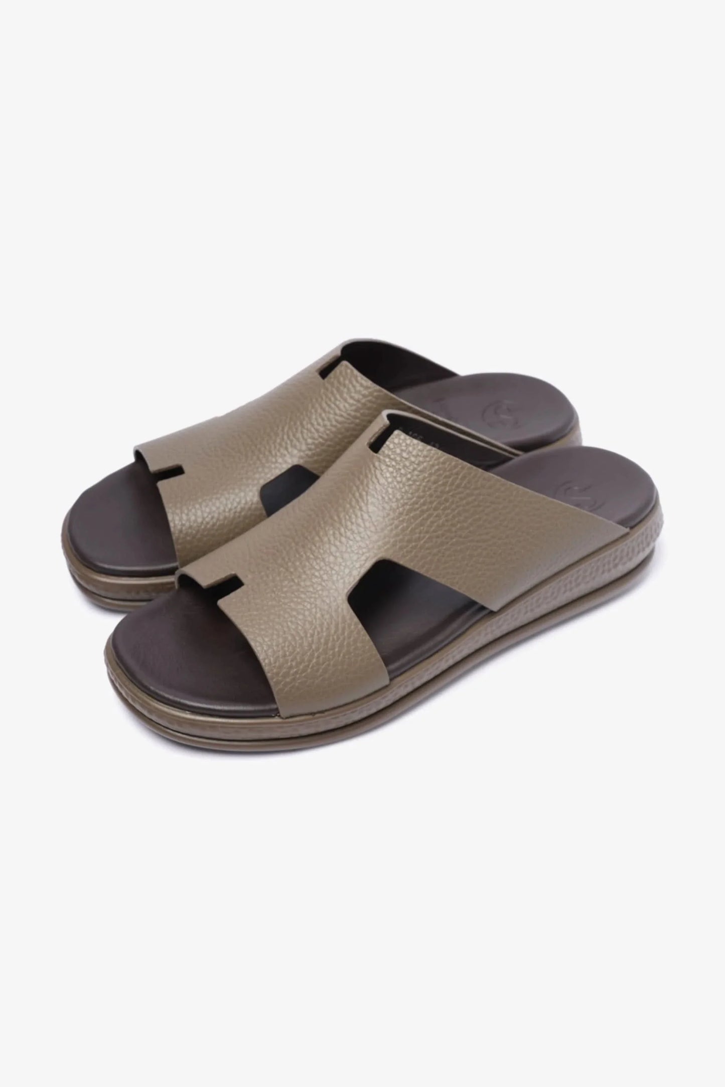 Comfort Plus Men's Classic Leather Arabic Sandals Truffle MSDCPD105