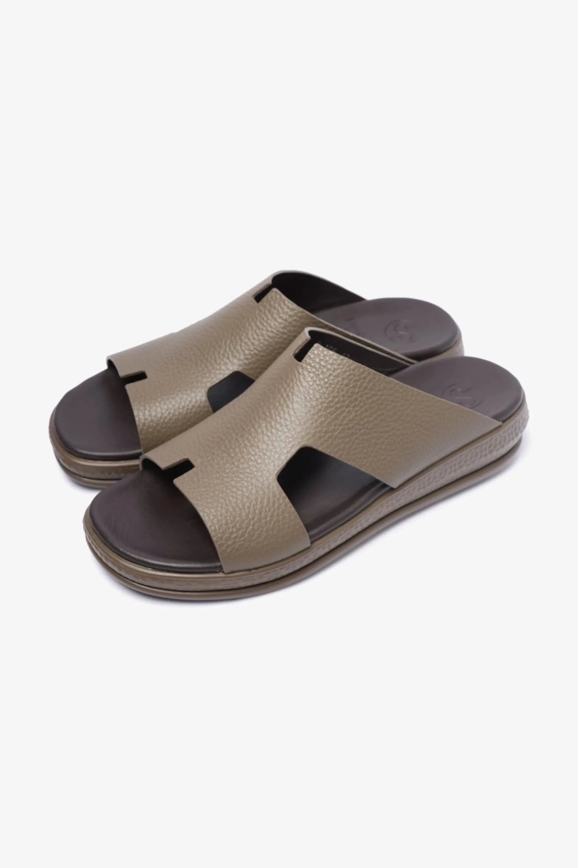 Comfort Plus Men's Classic Leather Arabic Sandals Truffle MSDCPD105