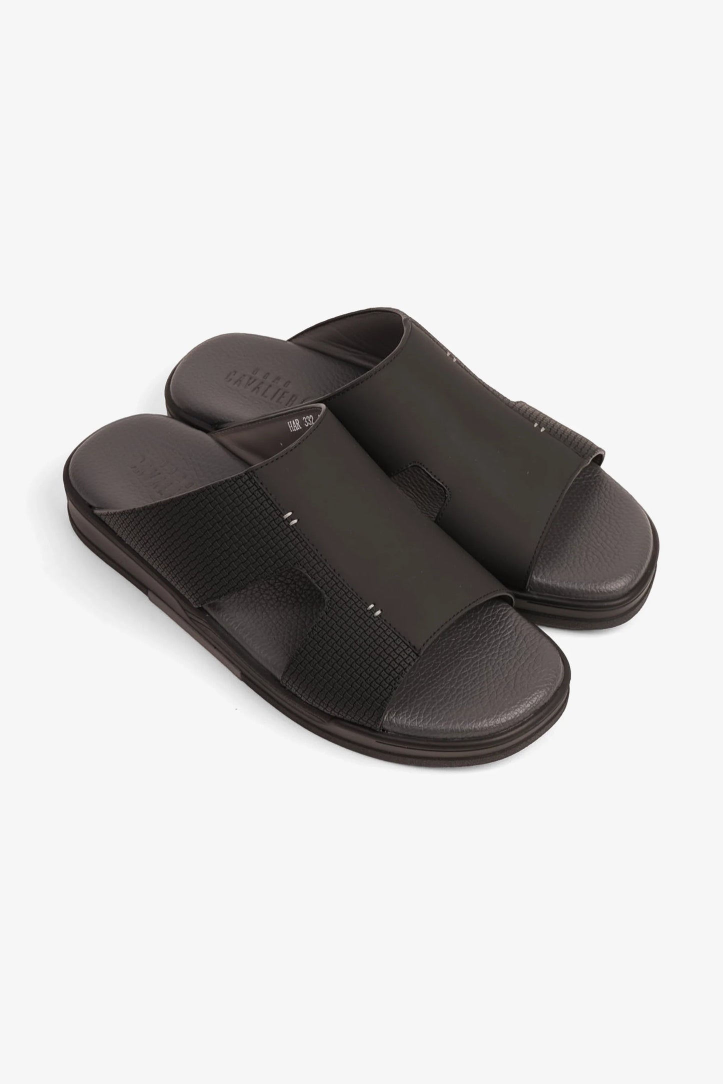 Cavalier Uomo Men's Arabic Extra Cushioned Sandals Black MSDCVHAR332
