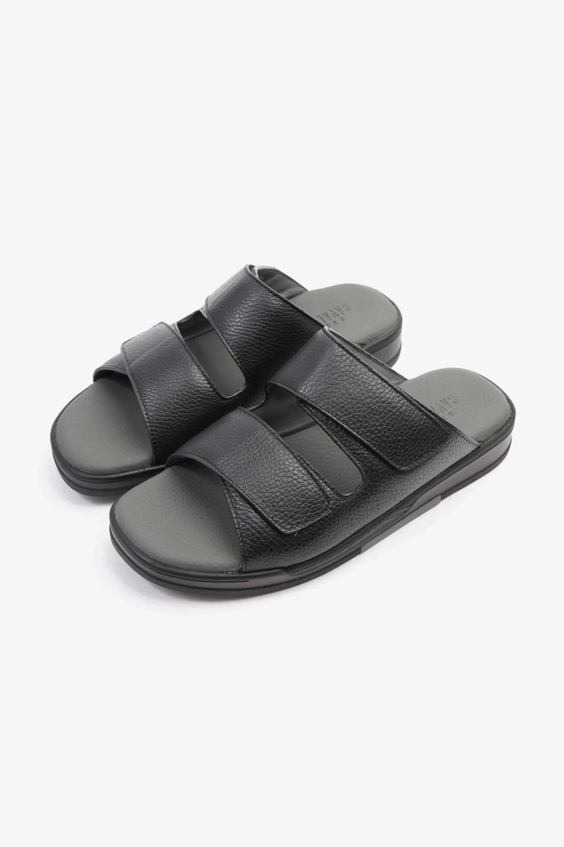 Cavalier Uomo Men's Leather Arabic Sandals Black MSDCVHAR315