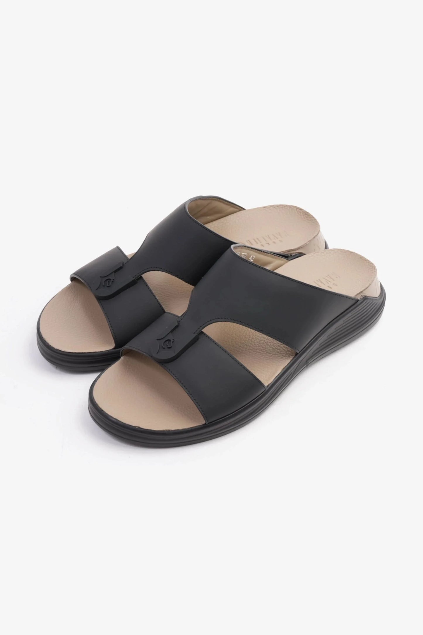 Cavalier Uomo Men's Classic Arabic Sandals Black MSDCVSUN507