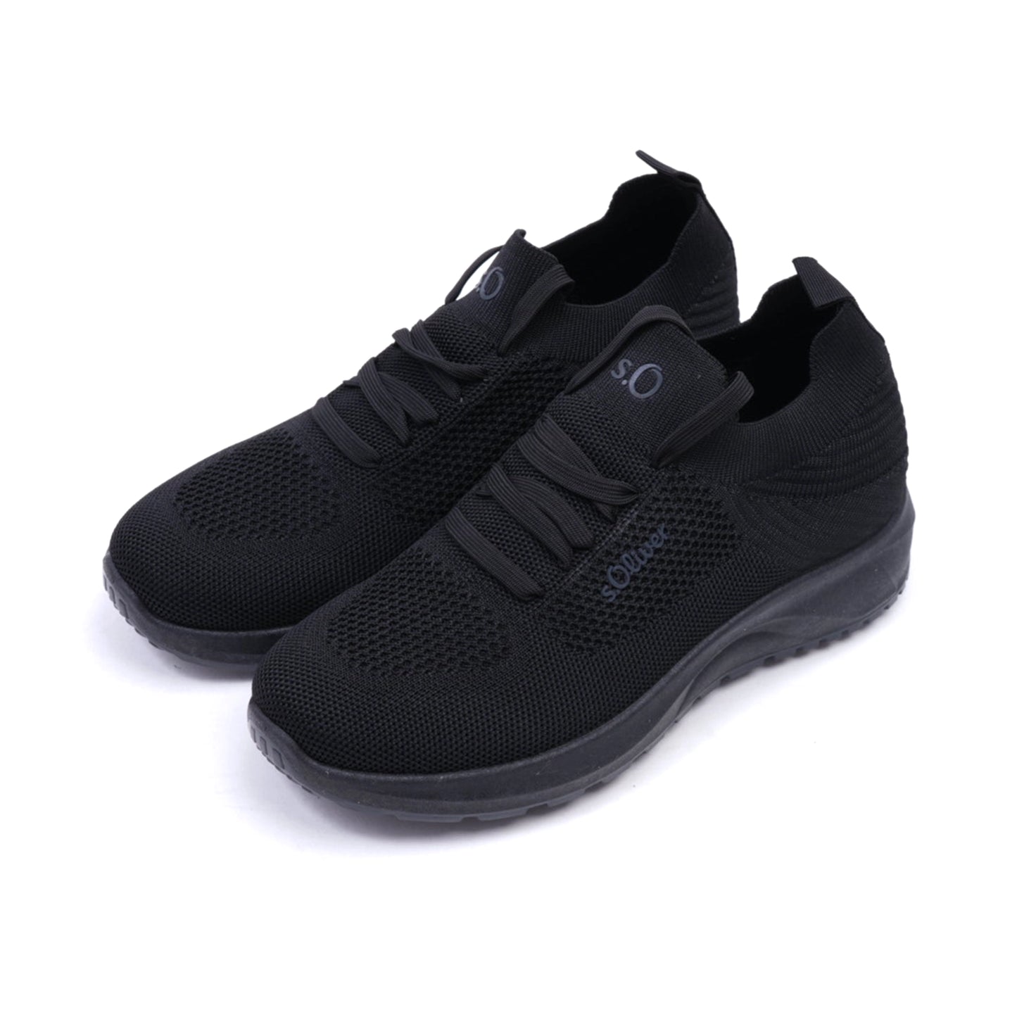 S. Oliver Comfortable Knitted Women's Sneakers Black