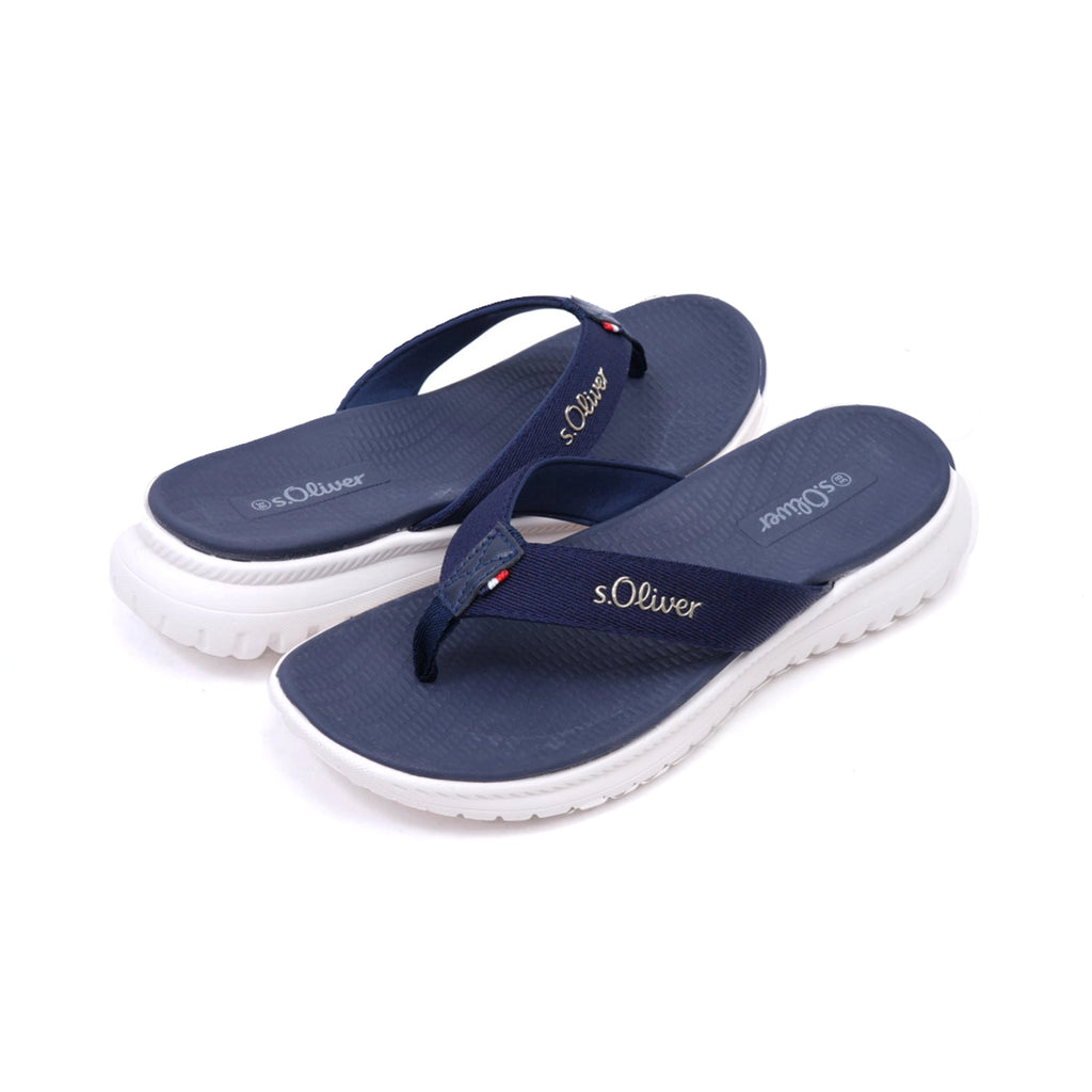 S. Oliver Women's Comfortable Flip-Flop Sandals Navy