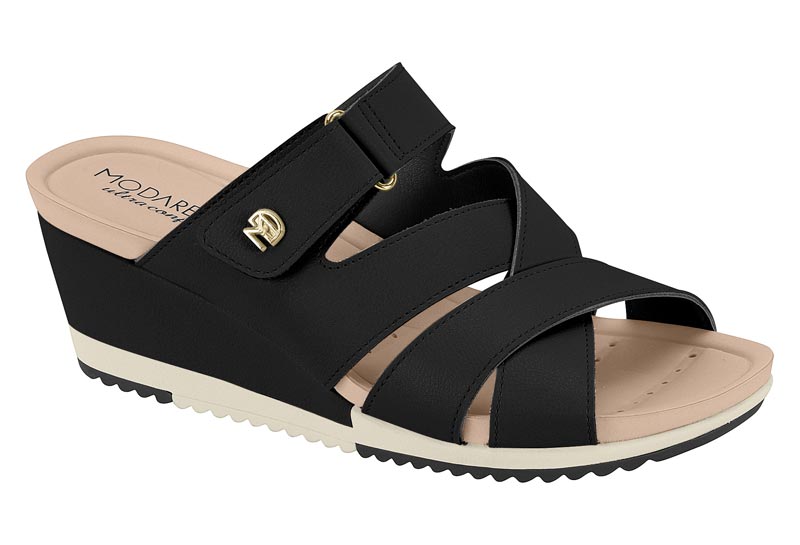 SANDALIA FEMININA   NAPA FLOATHER NATURE	BLACK