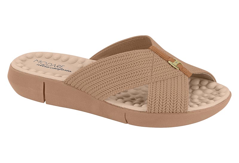 TAMANCO FEMININO   ELASTICO EL/NAPA PELE STRECH	NUDE CAMEL