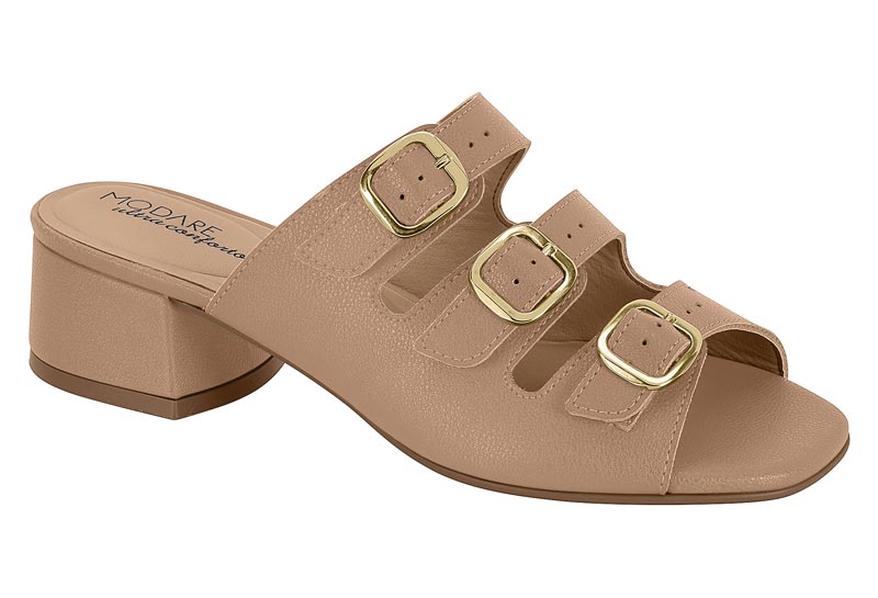SANDALIA FEMININA   NAPA FLOATHER NATURE	NUDE