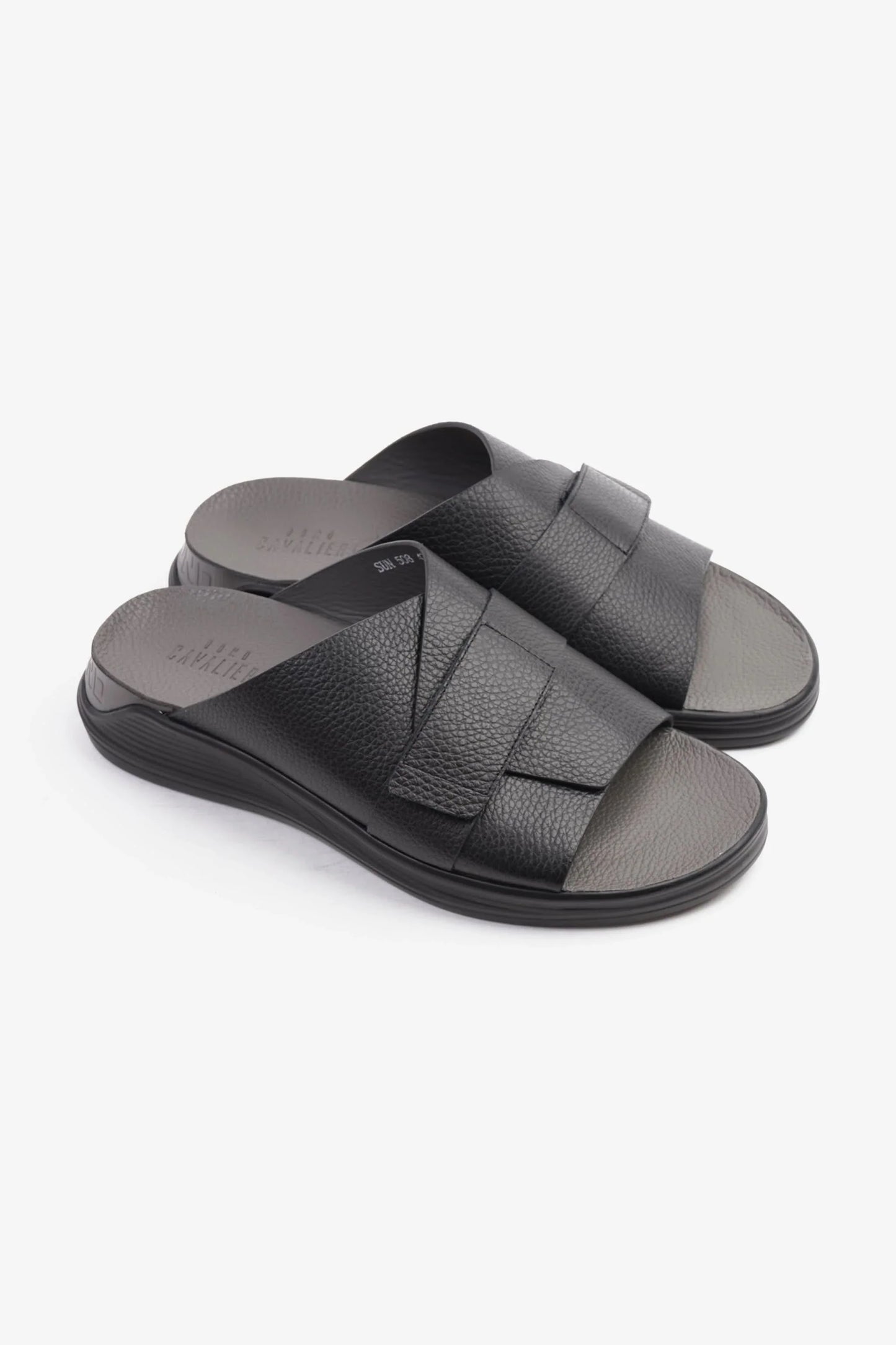 Cavalier Uomo Men's Strappy Sandals Black MSDCVSUN508