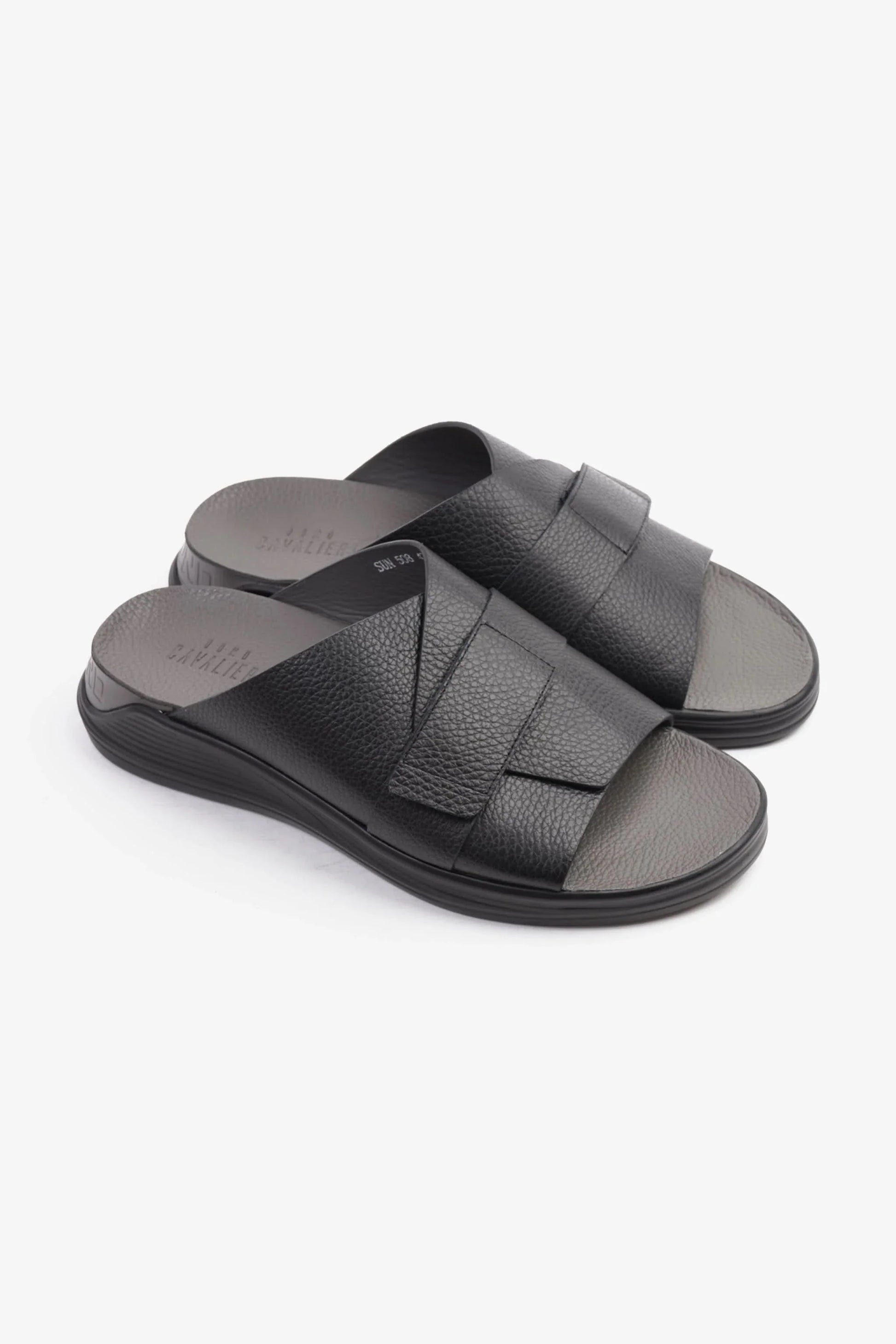 Cavalier Uomo Men's Strappy Sandals Black MSDCVSUN508
