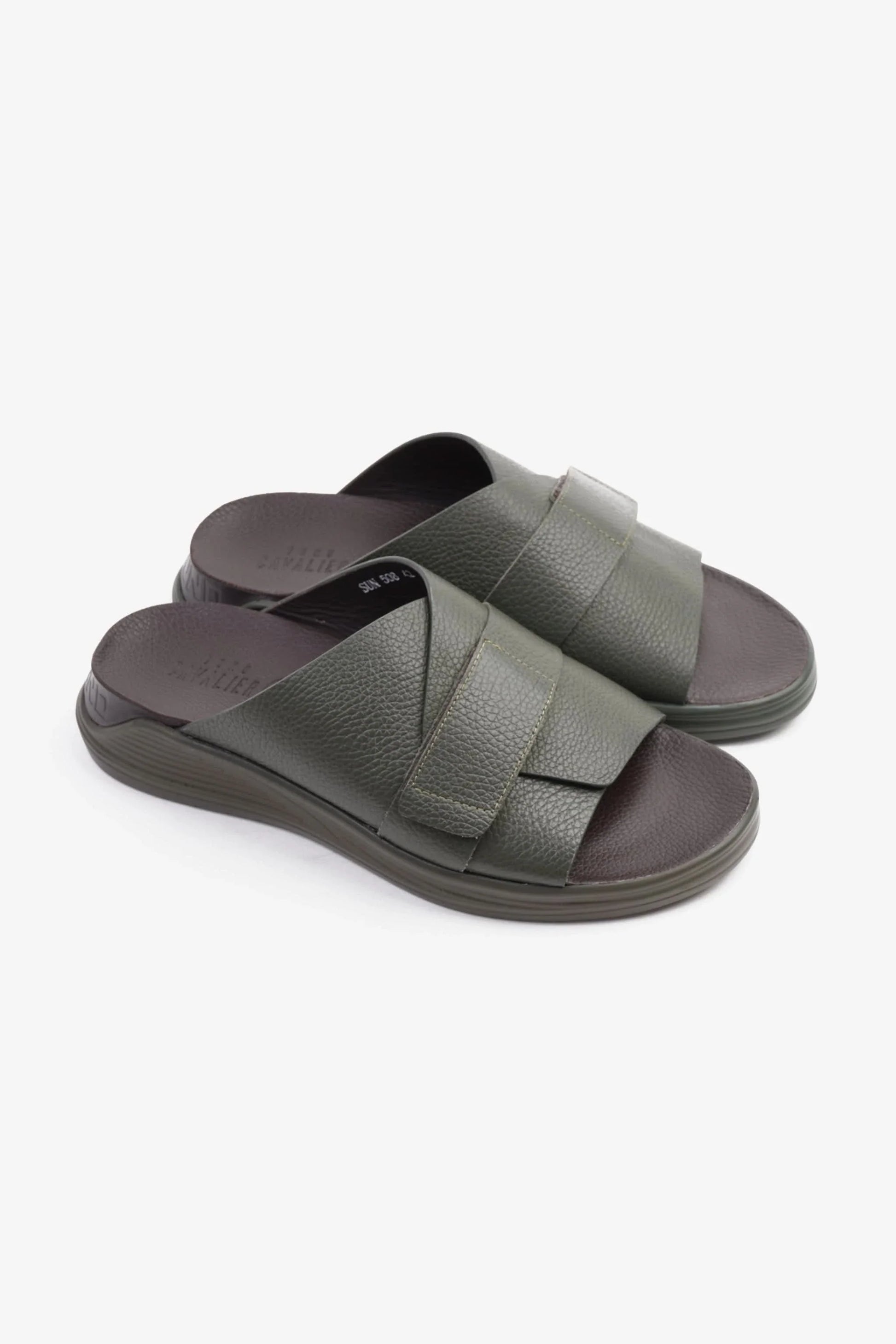 Cavalier Uomo Men's Strappy Sandals Olive MSDCVSUN508