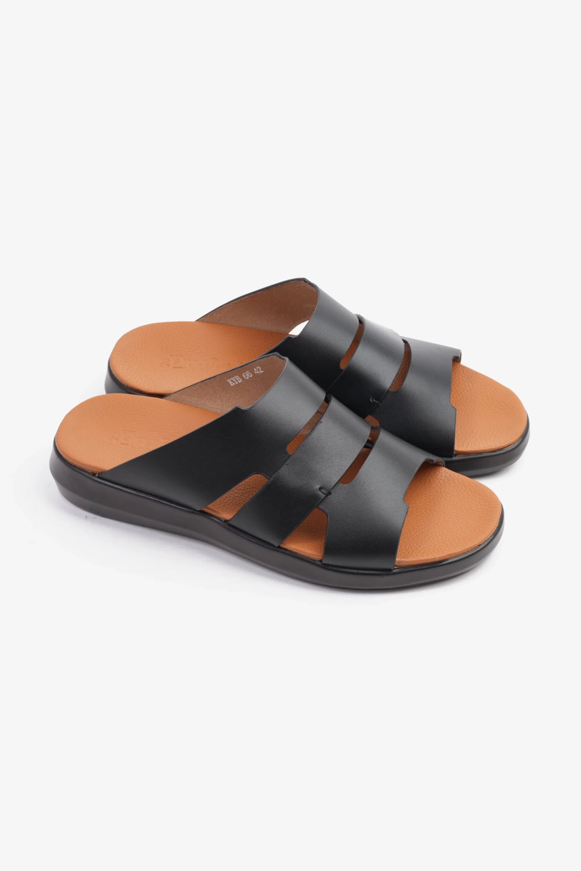 Comfort Plus Men's 2.2mm Arabic Sandals Black MSDCPKYB66