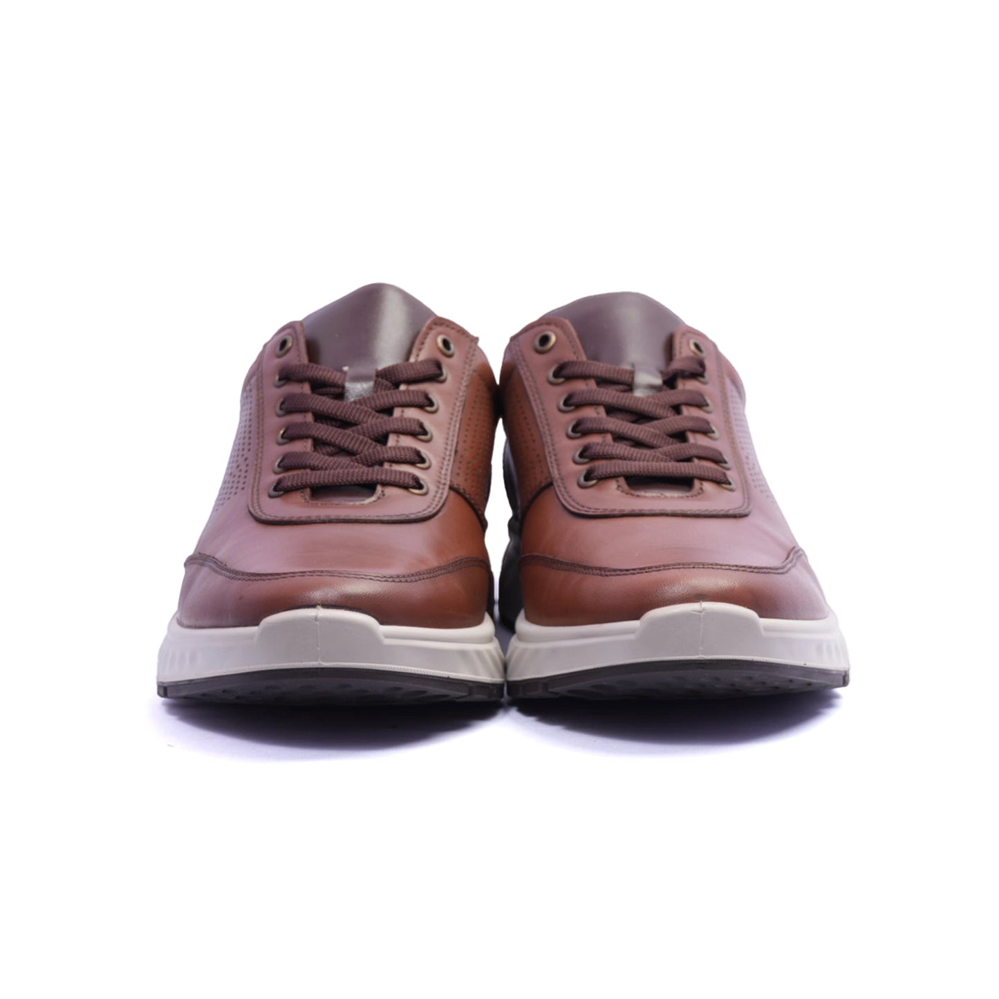 Comfort Plus Classic Pair Lace-Up Sneakers Tan