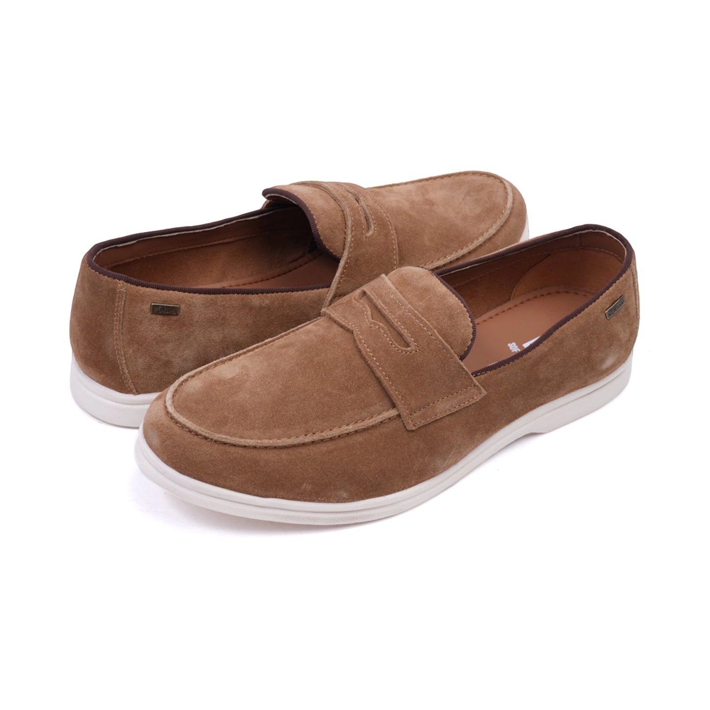 S. Oliver Men's Soft Foam Suede Casual Loafers Caramel