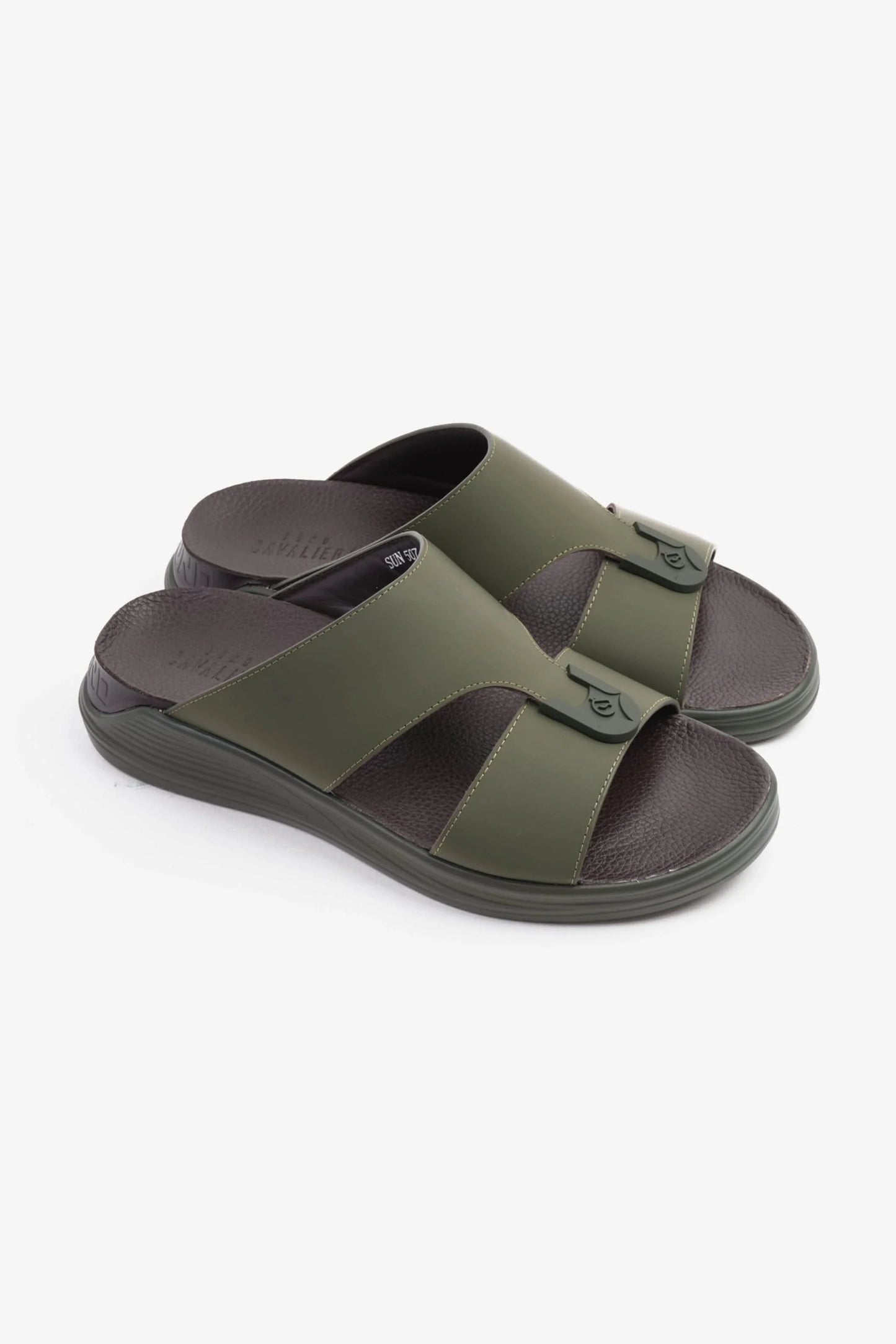 Cavalier Uomo Men's Classic Arabic Sandals Olive MSDCVSUN507