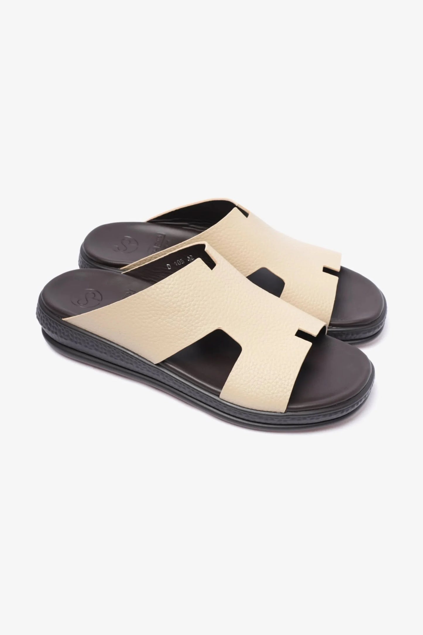 Comfort Plus Men's Classic Leather Sandals Mandorla D105