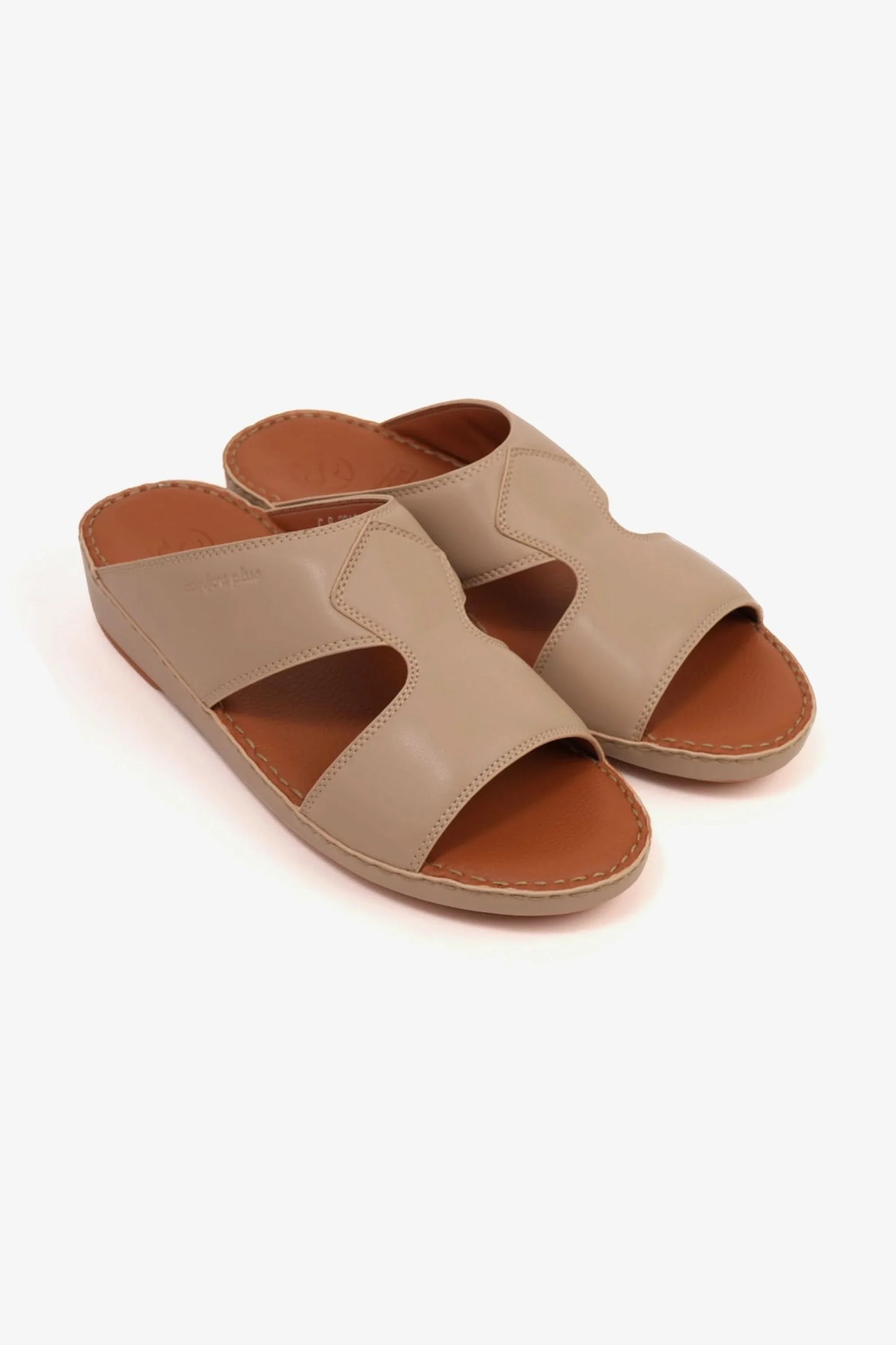 Comfort Plus Men's Luxurious Leather Sandals Mandorla MSDCP7012