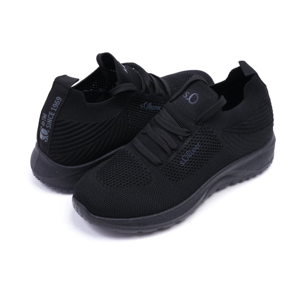 S. Oliver Comfortable Knitted Women's Sneakers Black