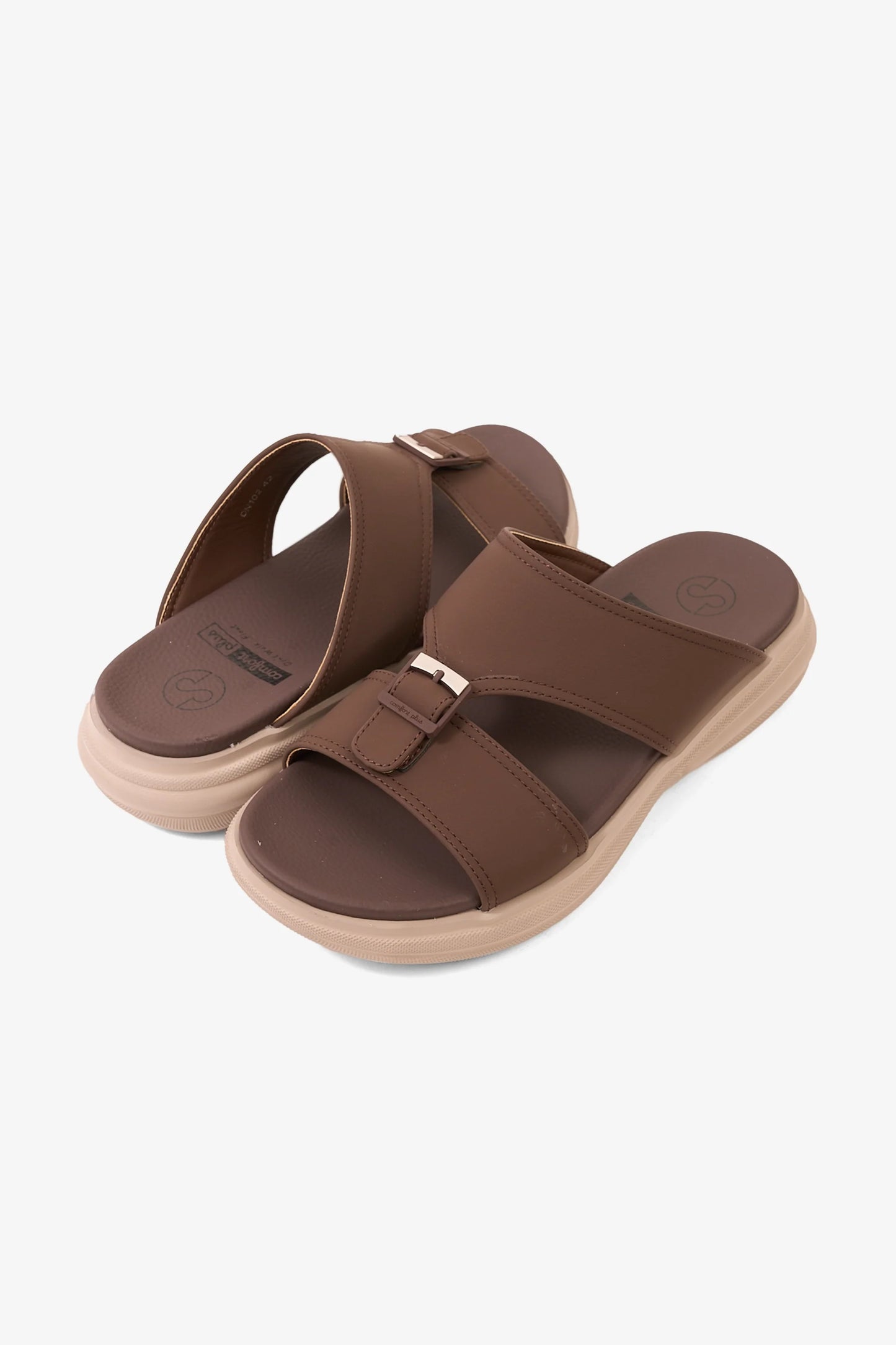 Comfort Plus Men's Infinite Comfort Arabic Sandals Coffee MSDGBCPDN102